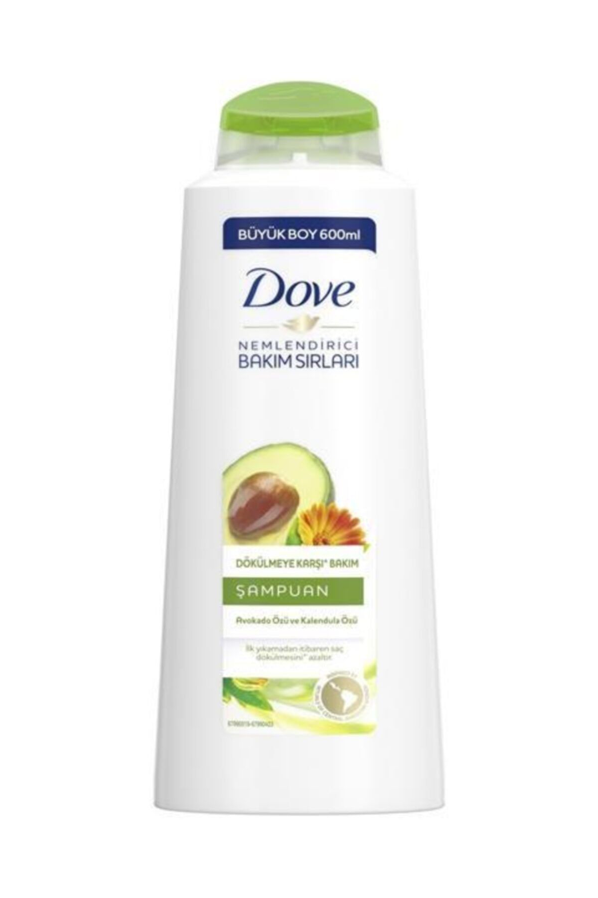 Dove Dökülmeye Karşı Saç Bakım Şampuanı Avokado Özü ve Kalendula Özü 600 ml