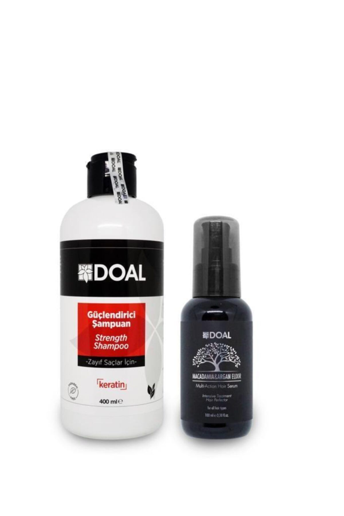 DOAL Zayıf Saçları Güçlendirici Keratin Şampuan 400ml+ Macadamia&argan Elixir Saç Serumu 100ml