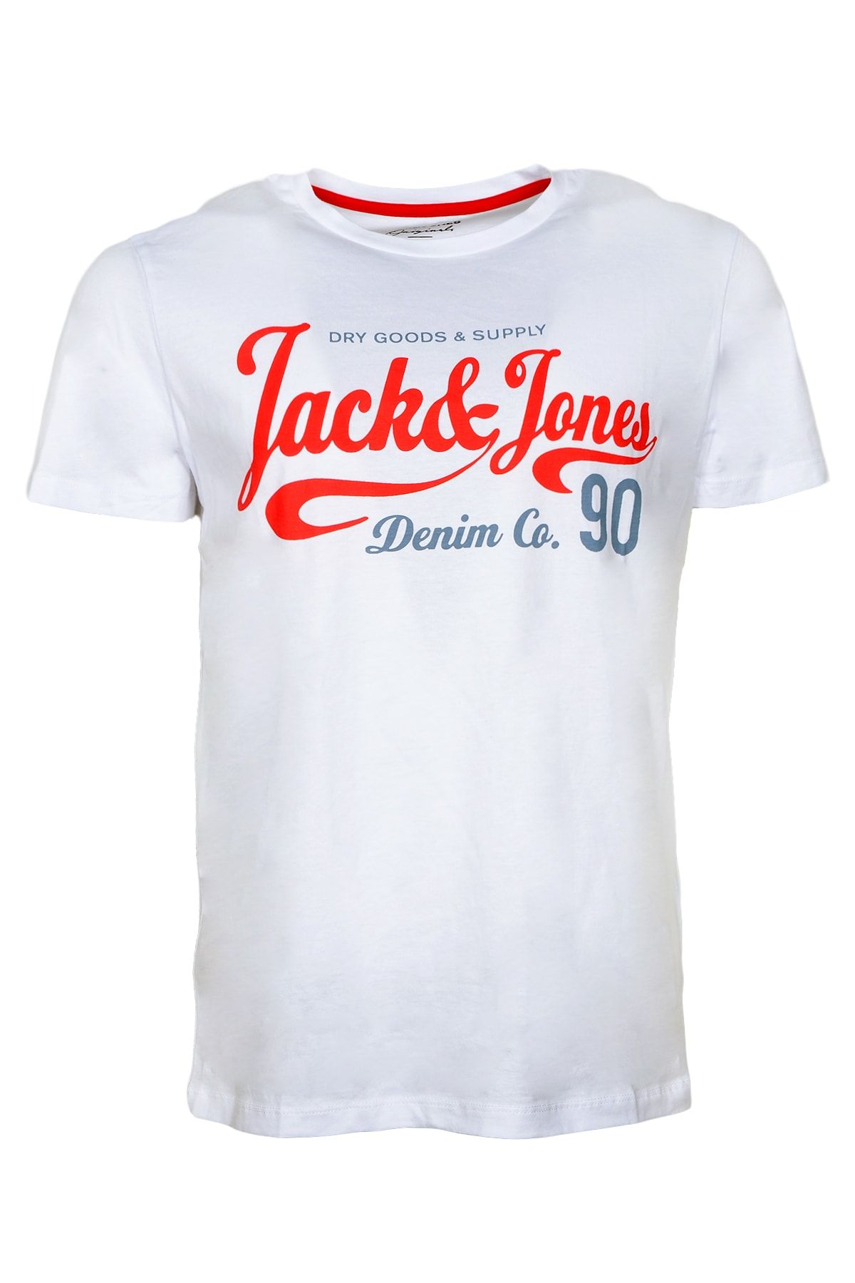 Jack & Jones Erkek Beyaz 0 Yaka Tshirt