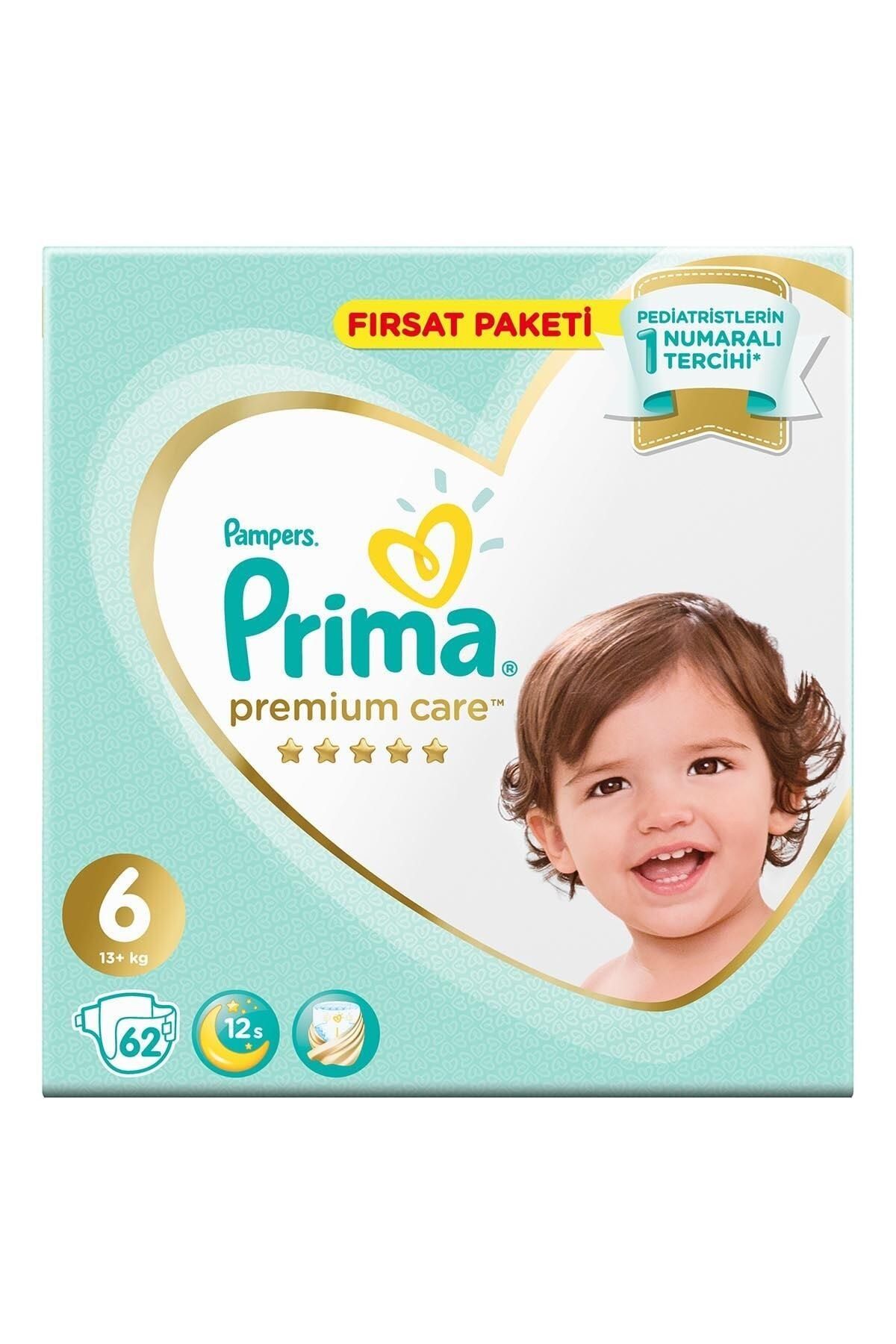 Prima Bebek Bezi Premium Care 6 Beden Ekstra Large Fırsat Paketi 62 Adet