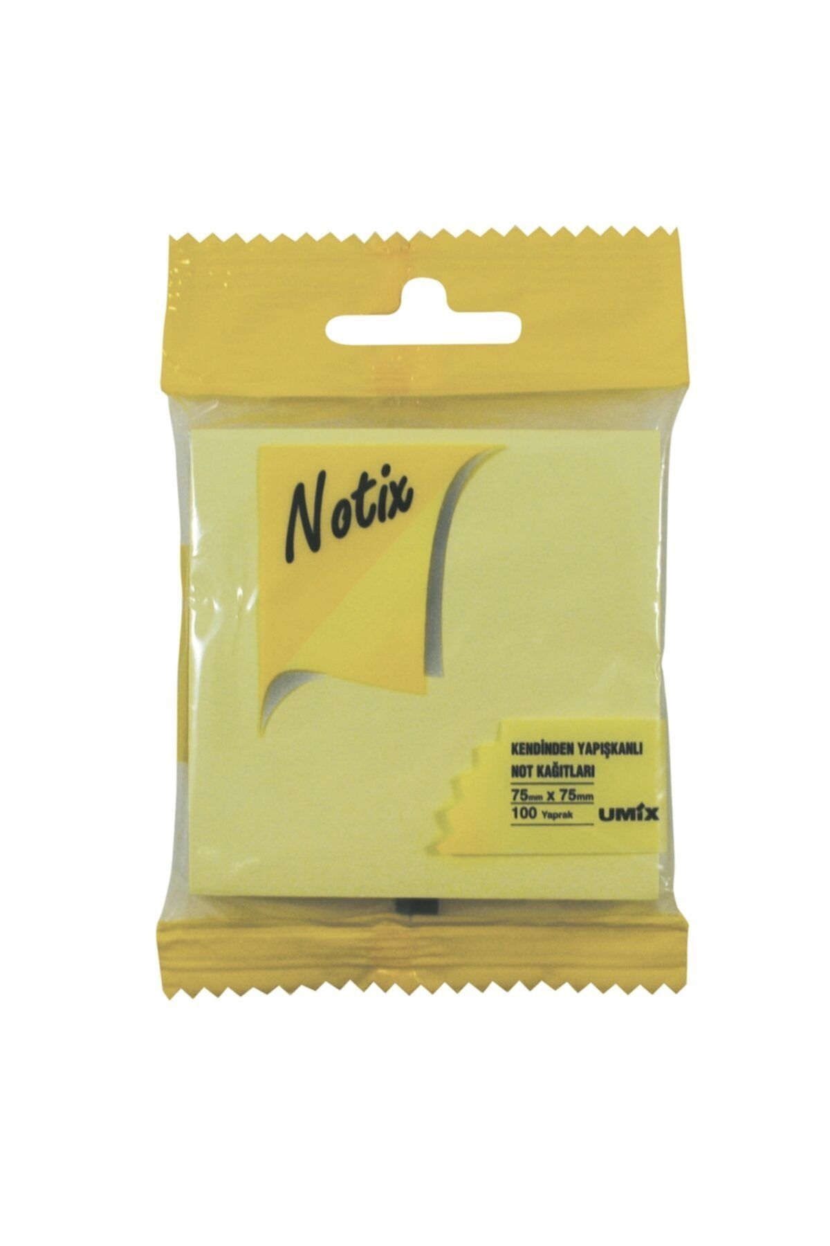 Umix Notix Pastel Sarı Yapışkanlı Not Kağıdı 75mmx75mm (100 Yaprak)