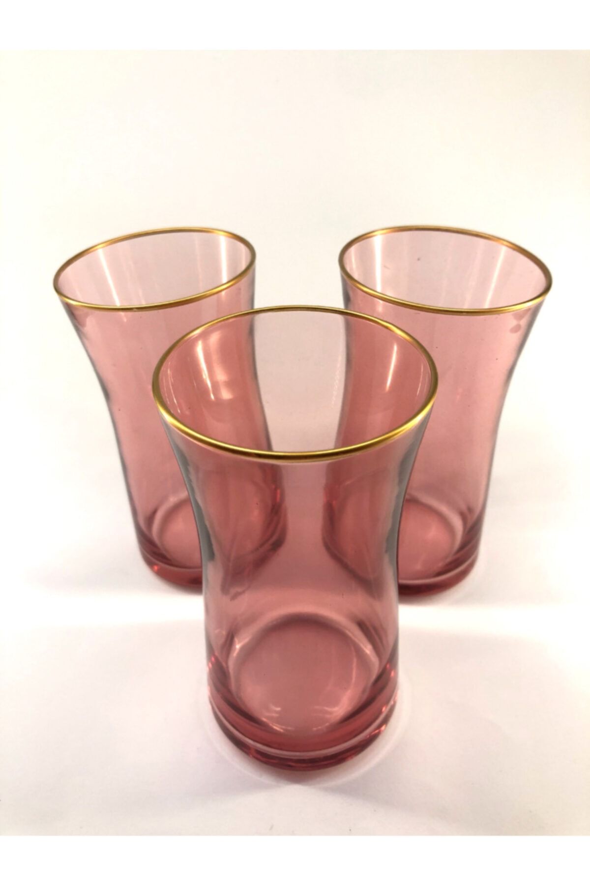 Rakle Neo Pembe Renkli Uzun Meşrubat Bardağı 3'lü
