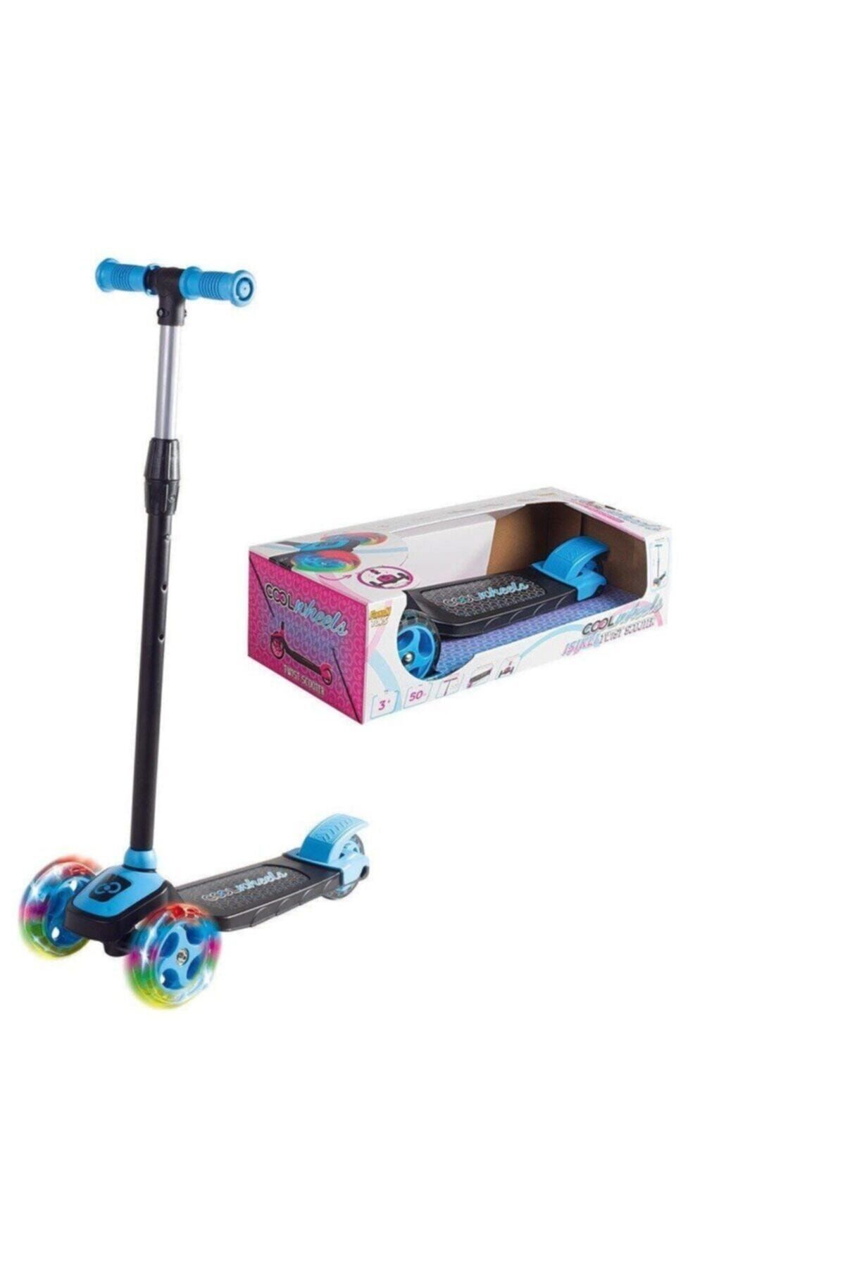 Furkan Toys Mavi 3 Tekerlekli Işıklı Çocuk Scooterı