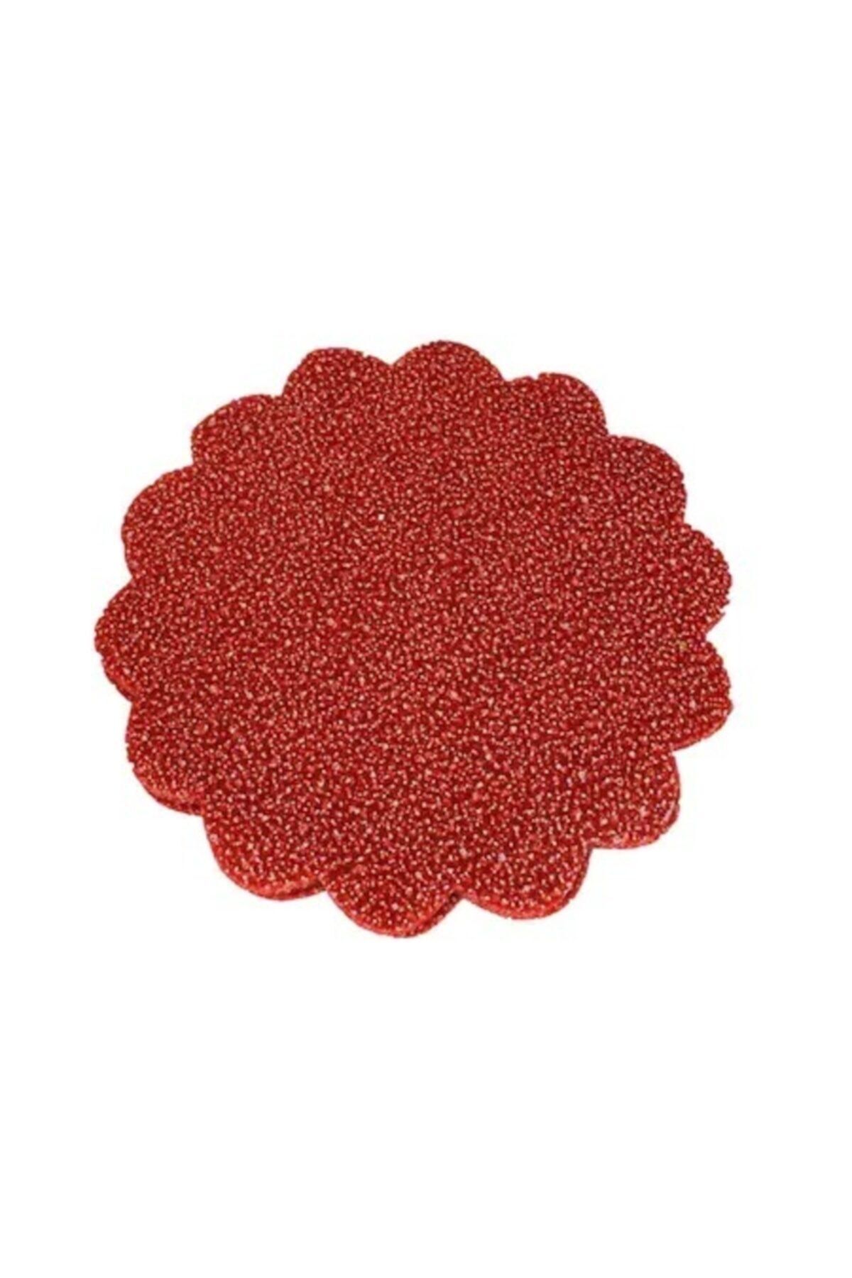Evsay Karlı Simli Süsleme Tülü 22cm Çapında 100lü Kırmızı