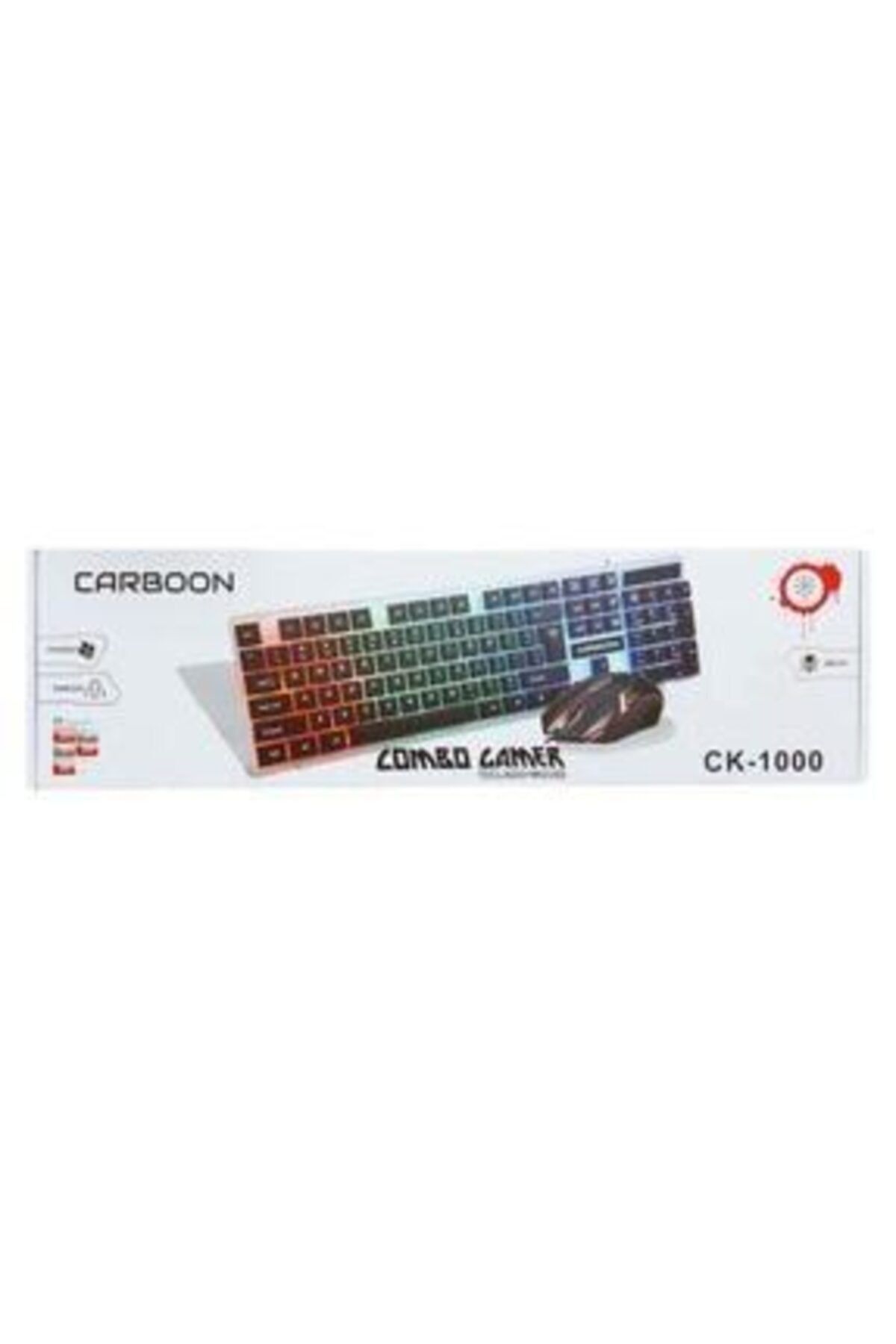 Carboon Carbon Ck-1000 Işıklı Kablolu Gaming Klavye Ve Mouse Set Ck-1000