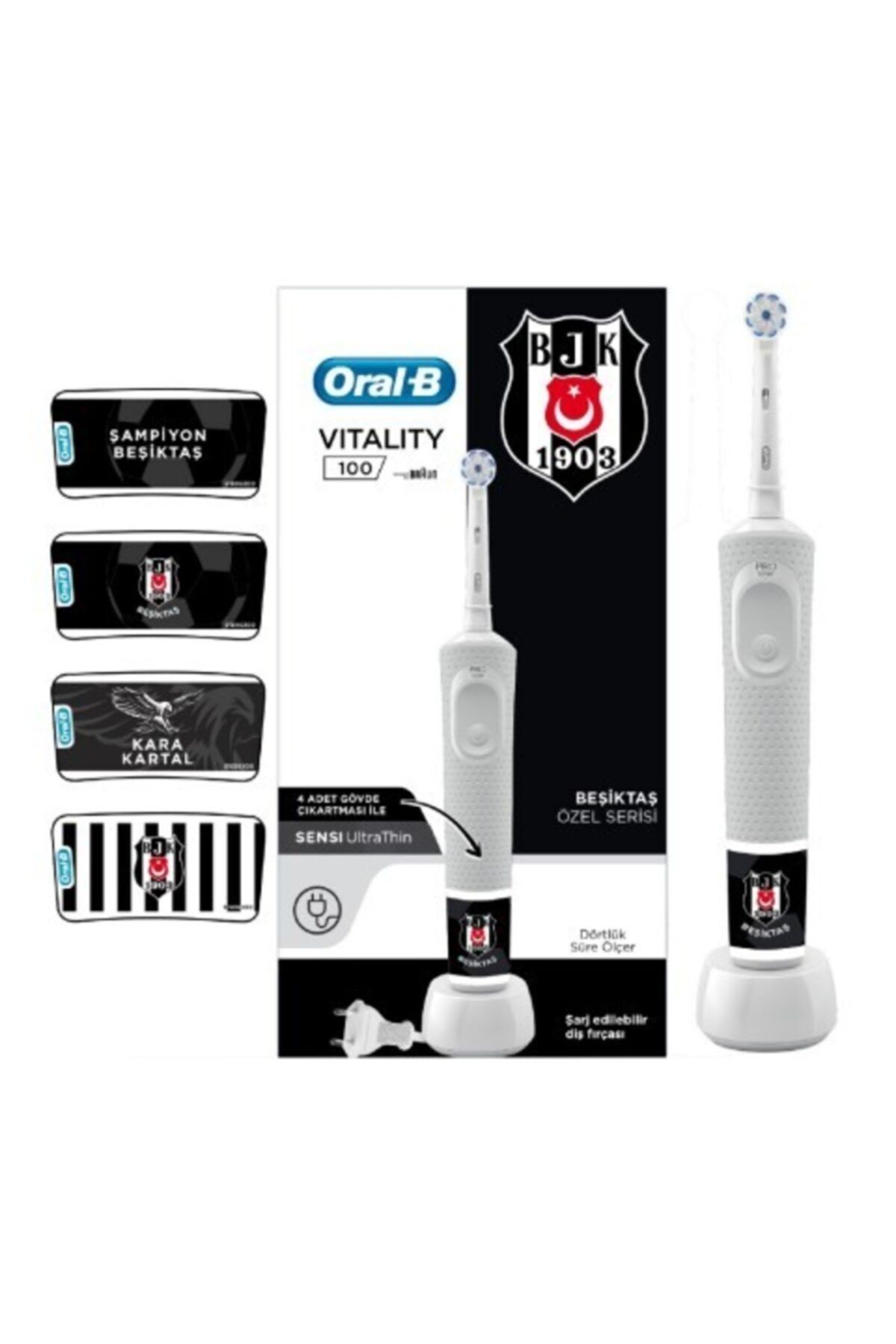 Oral-B Oral B Vitality D100 Şarjlı Elektirkli Diş Fırçası Beşiktaş Özel Seri