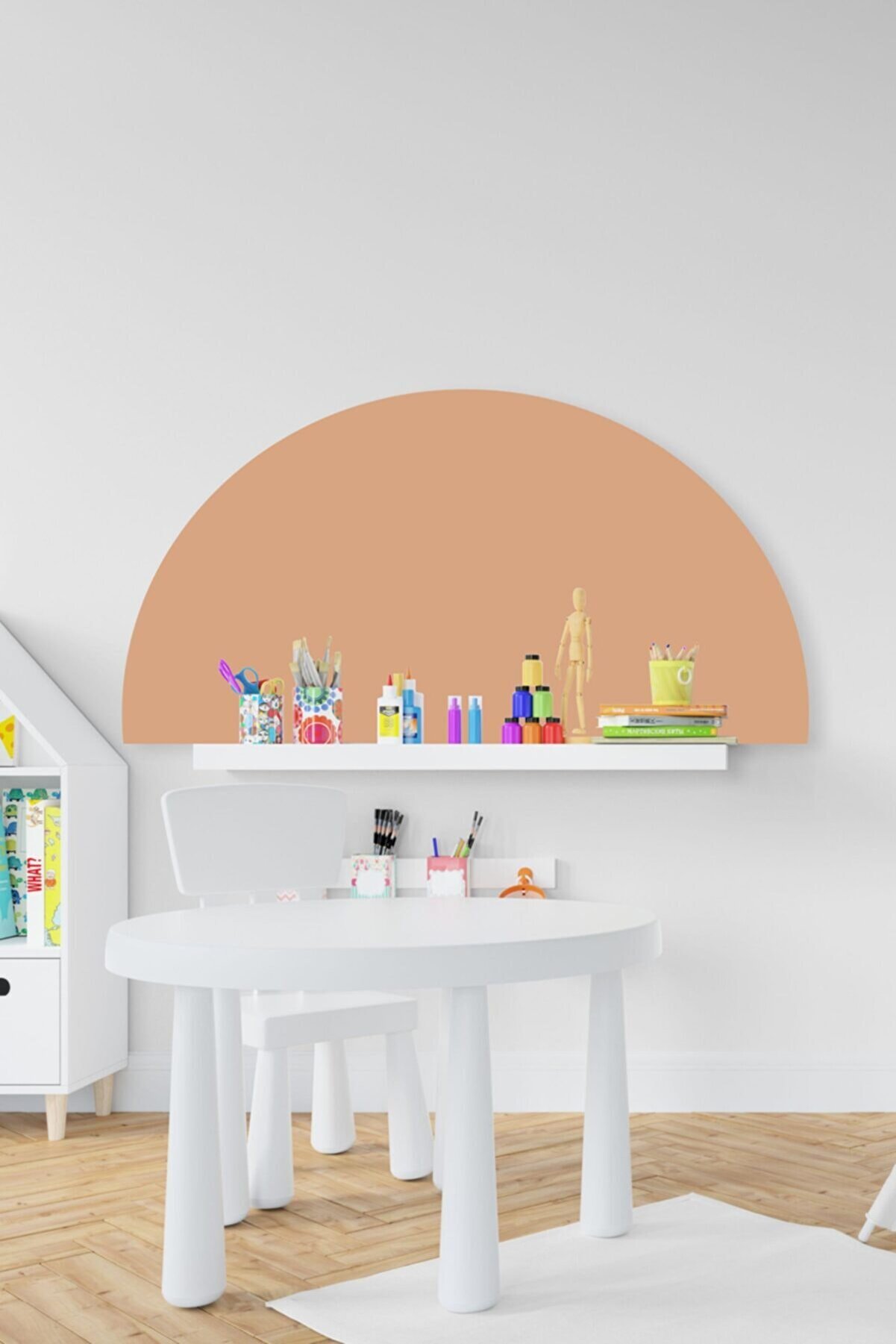 MSticker Bohem Somon Rengi Yarım Daire Çocuk Bebek Odası Sticker (50x100 Cm)