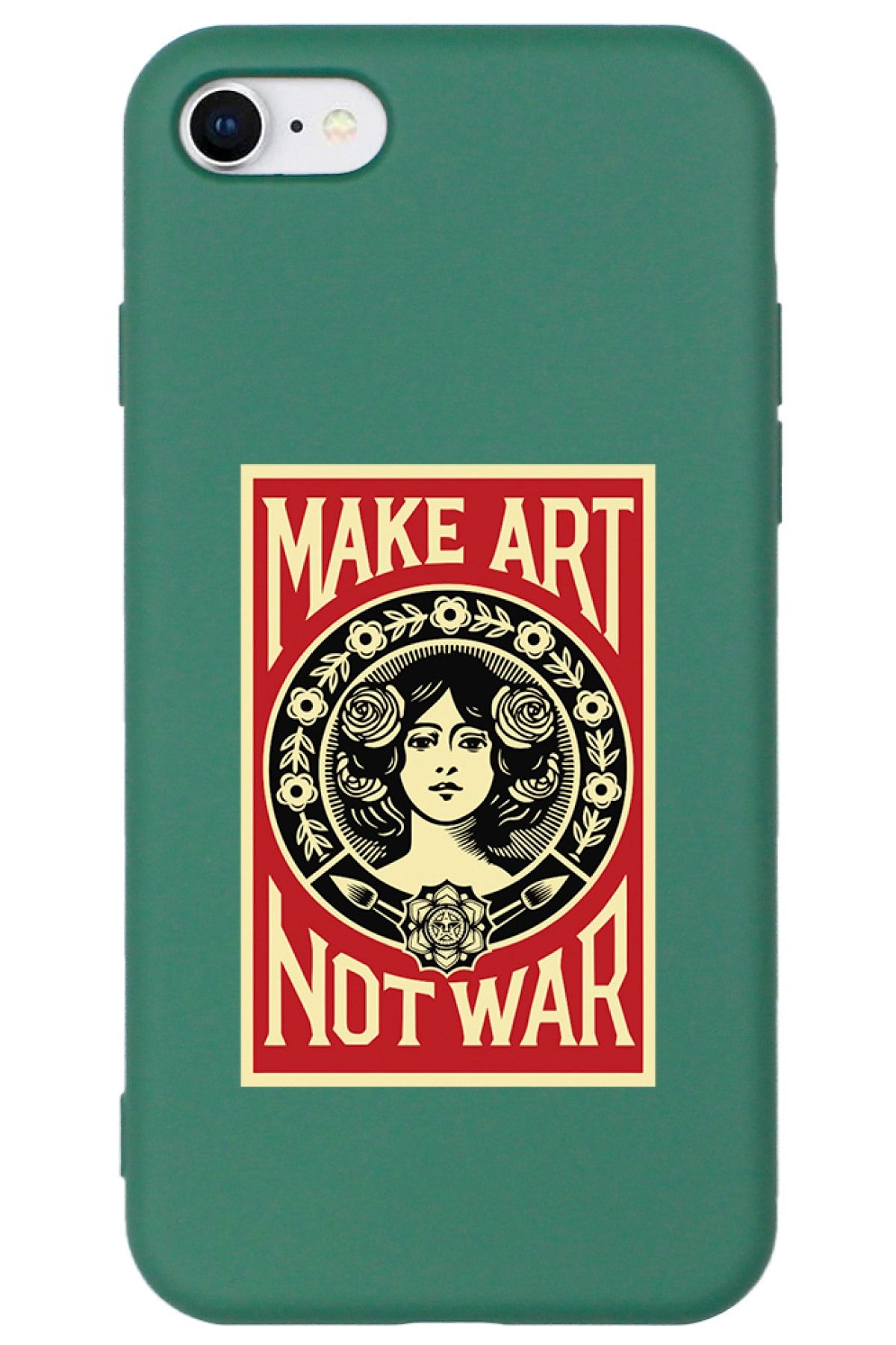 shoptocase Iphone 7 Lansman Make Art Not War Desenli Telefon Kılıfı