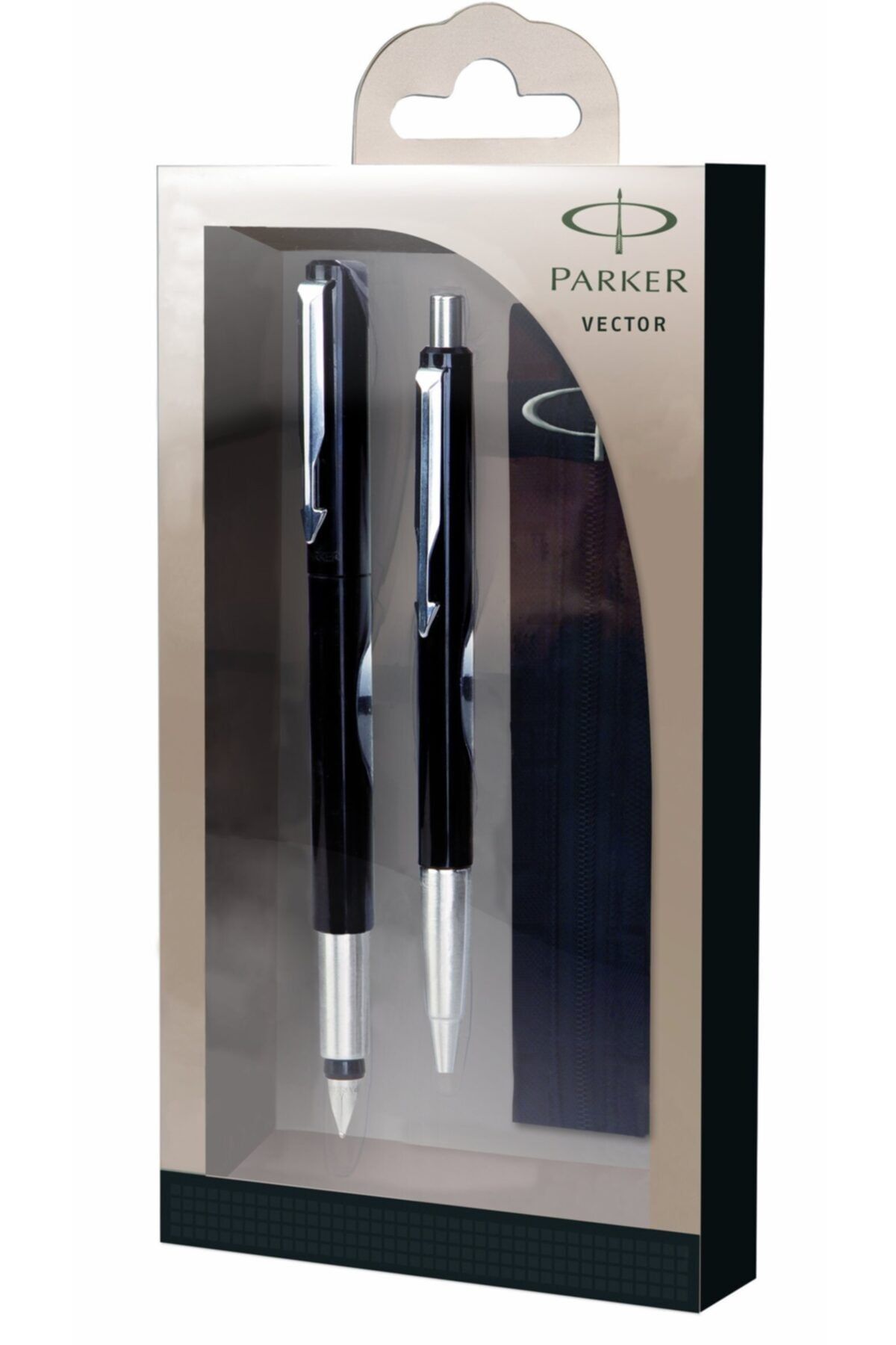 Parker Vector Dolma+tükenmez+kalemlik Set Siyah