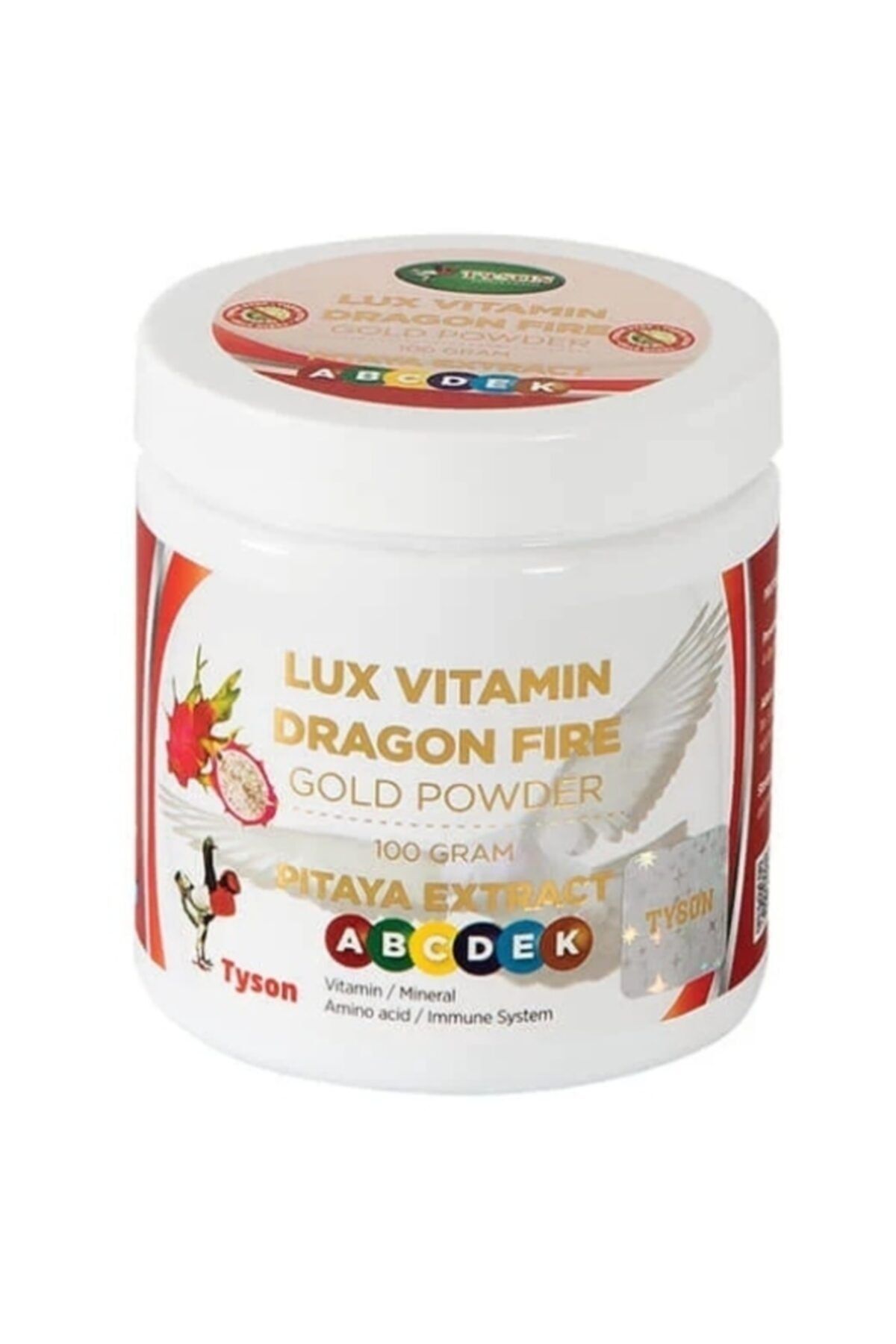 TYSON Lux Vitamin Dragon Fire 100 Gram Güvercin Tavuk Papağan Kanarya Muhabbet Ve Kanatlı Vitamini