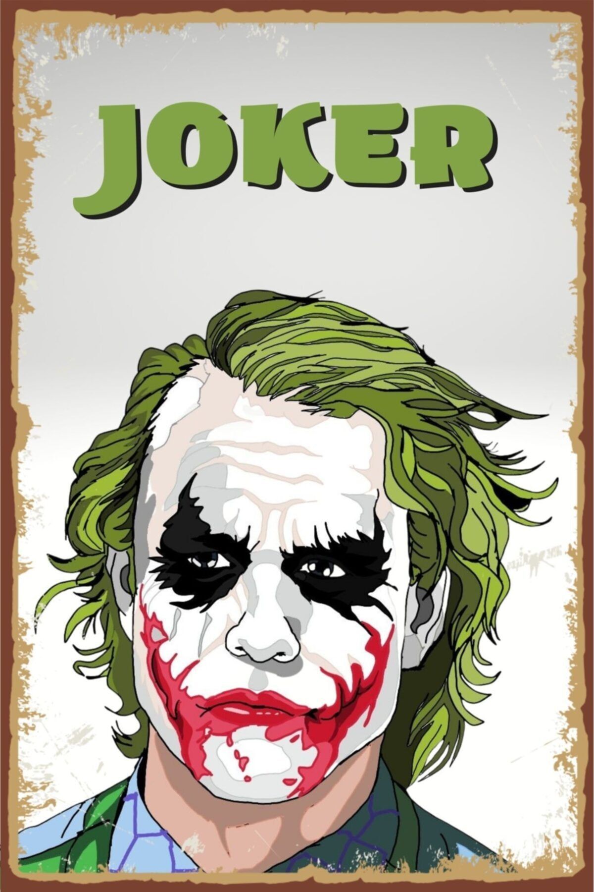 Hayal Poster Joker Retro Ahşap Poster