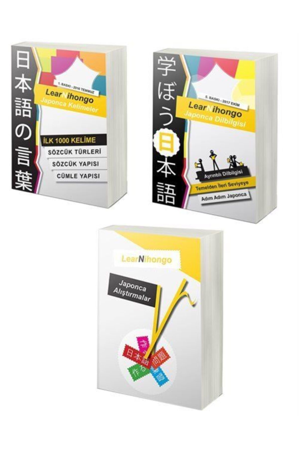 Cinius Yayınları Learnihongo Japonca Dilbilgisi, Kelimeler, Alıştırmalar 3 Kitap Set