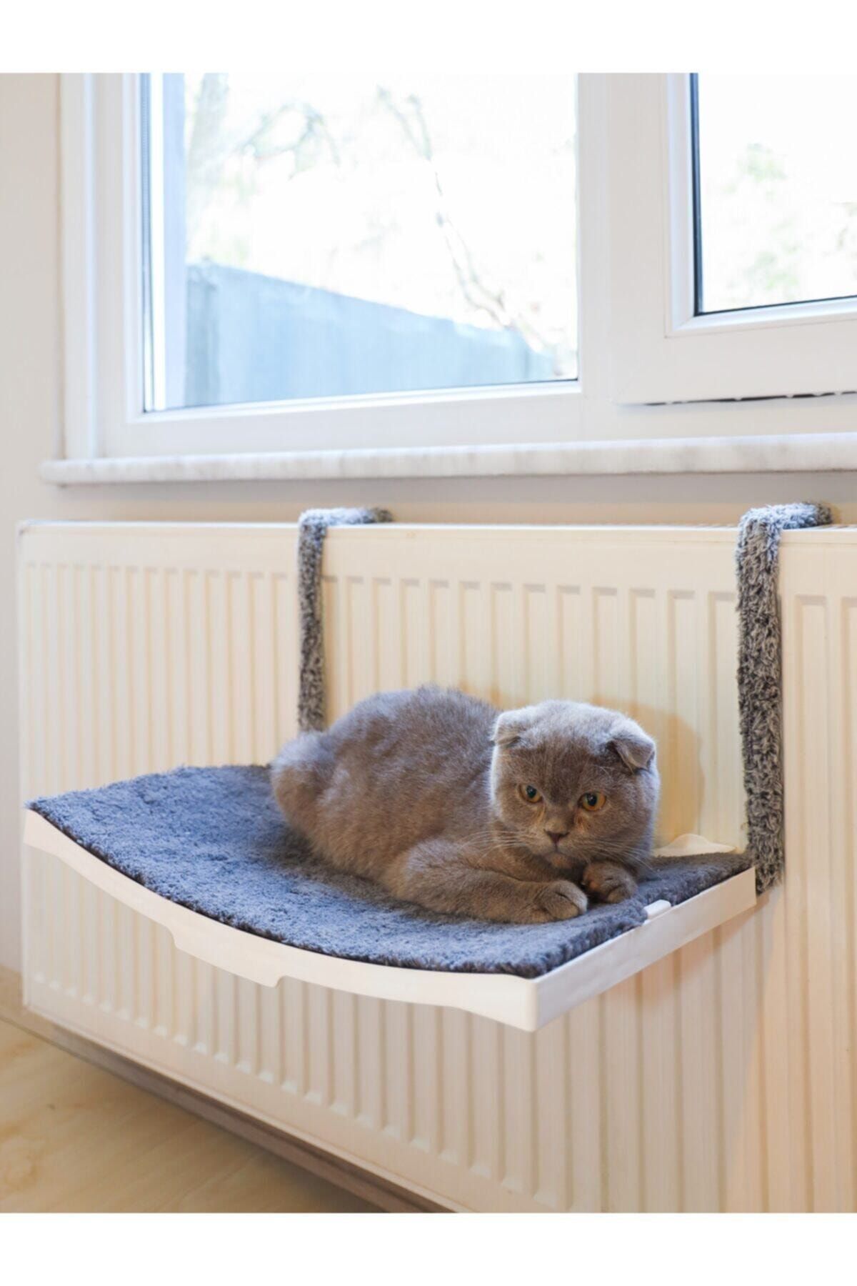 ATA HOME Kedi Petek Kalorifer Radyatör Yatağı Askılı Kedi Yatağı Hamağı Terası47x 27,5 Cm 18 Kg