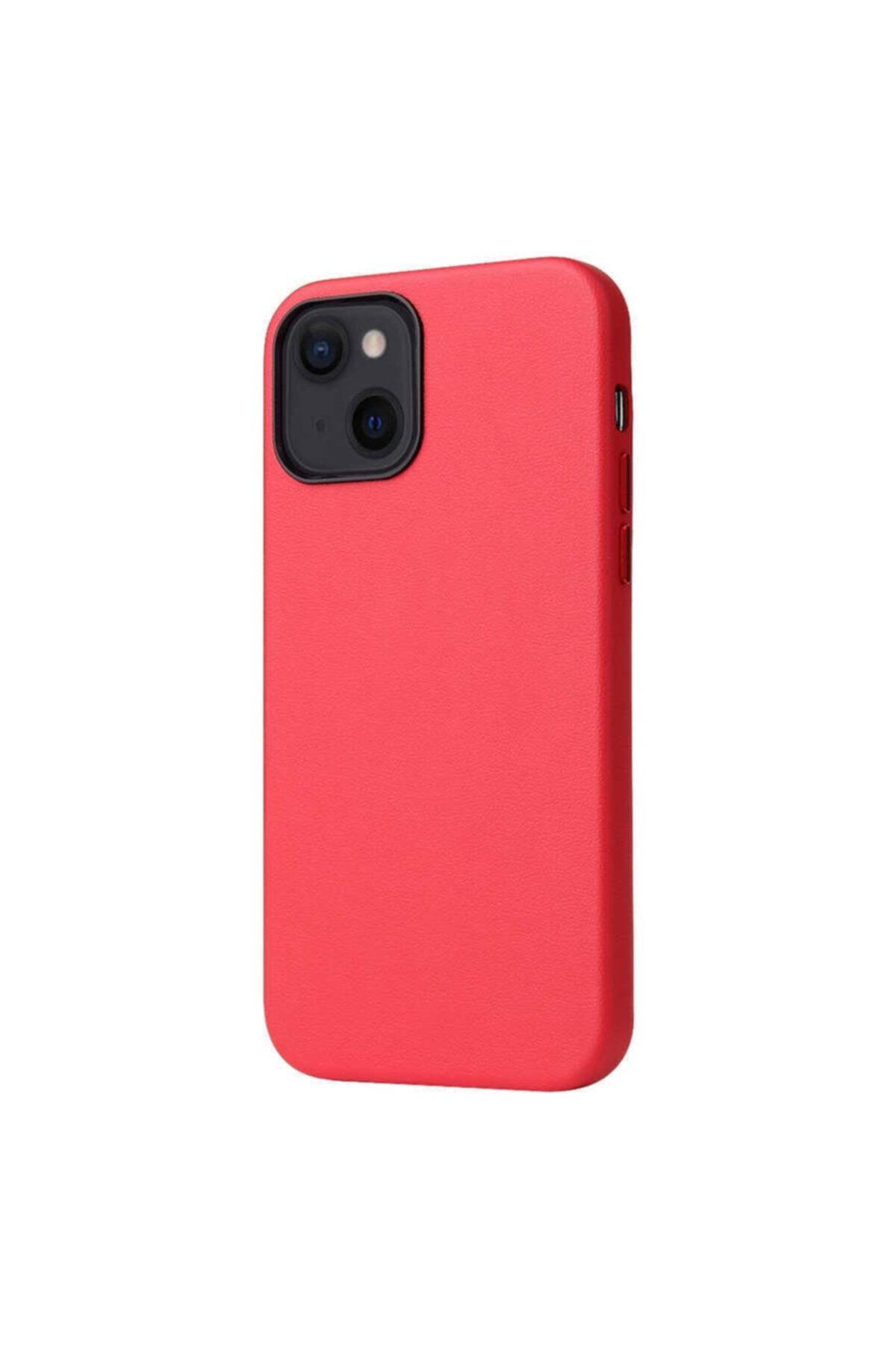 Gpack Iphone 13 Uyumlu Kılıf Eyzi Deri Silikon Lüx Tasarım Kırmızı