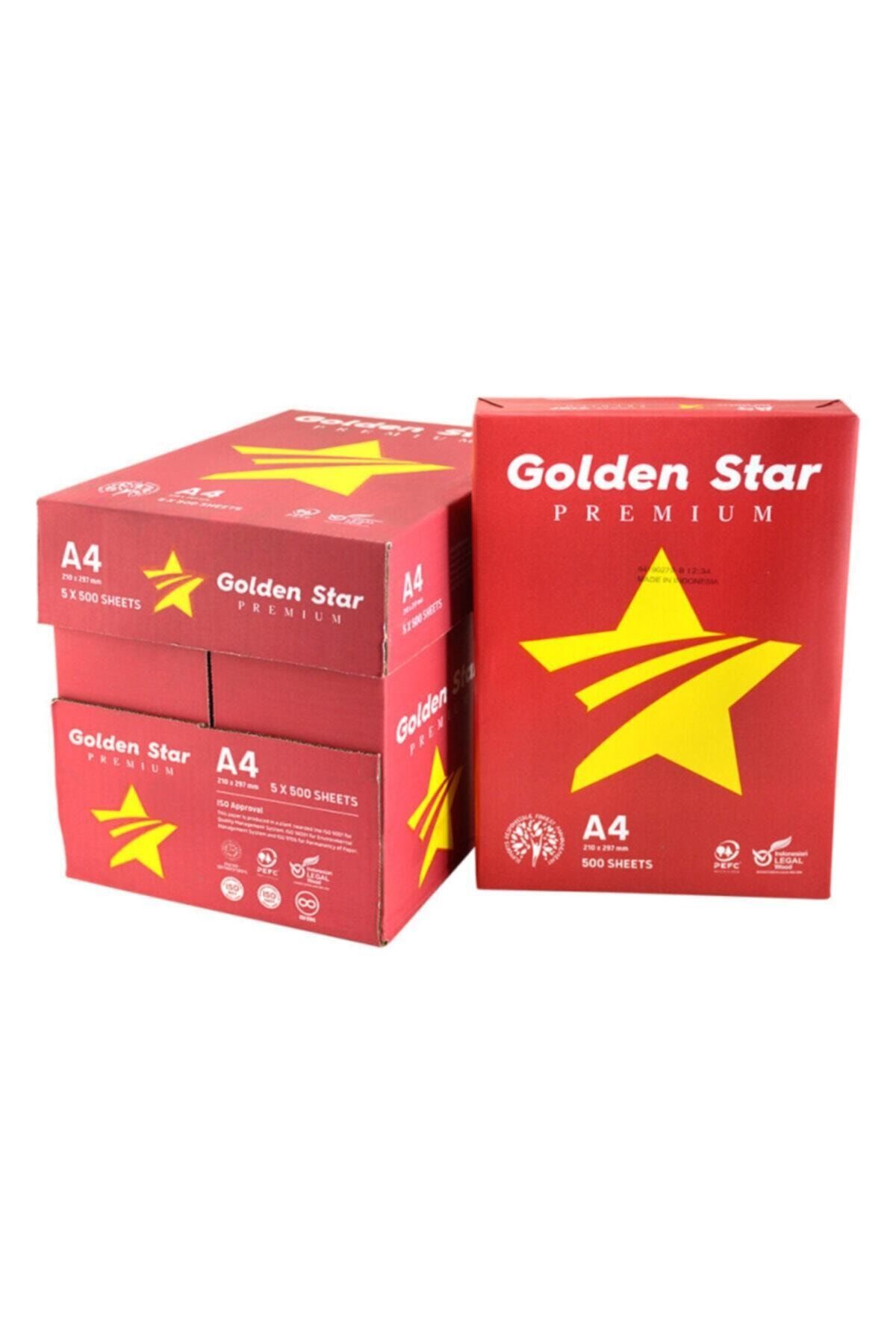 Golden Star A4 Fotokopi Kağıdı 80 Gr - 1 Koli 5 Paket & 2500 Yaprak