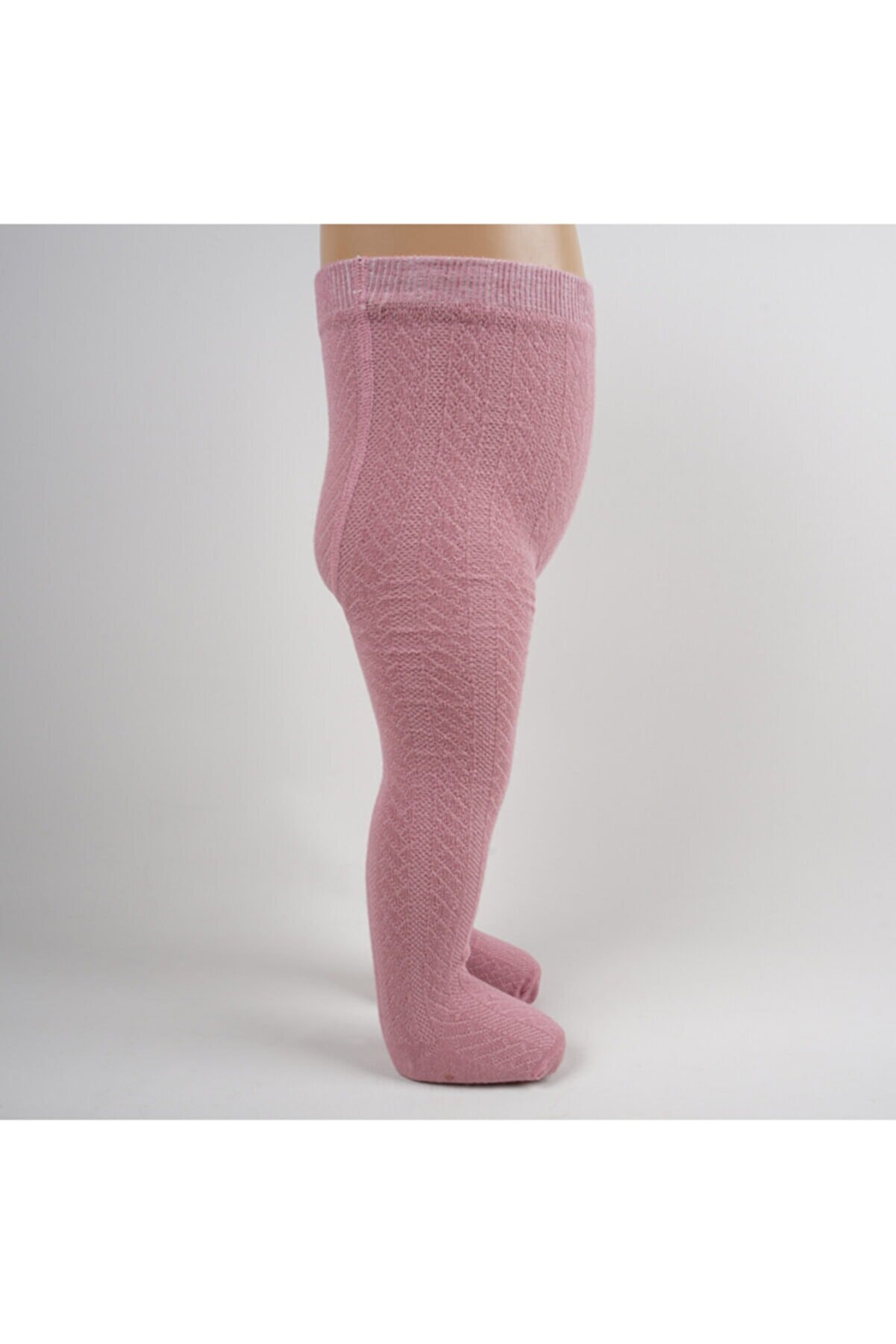 Artı Kız Bebek Pembe Kabartma Külotlu Çorap