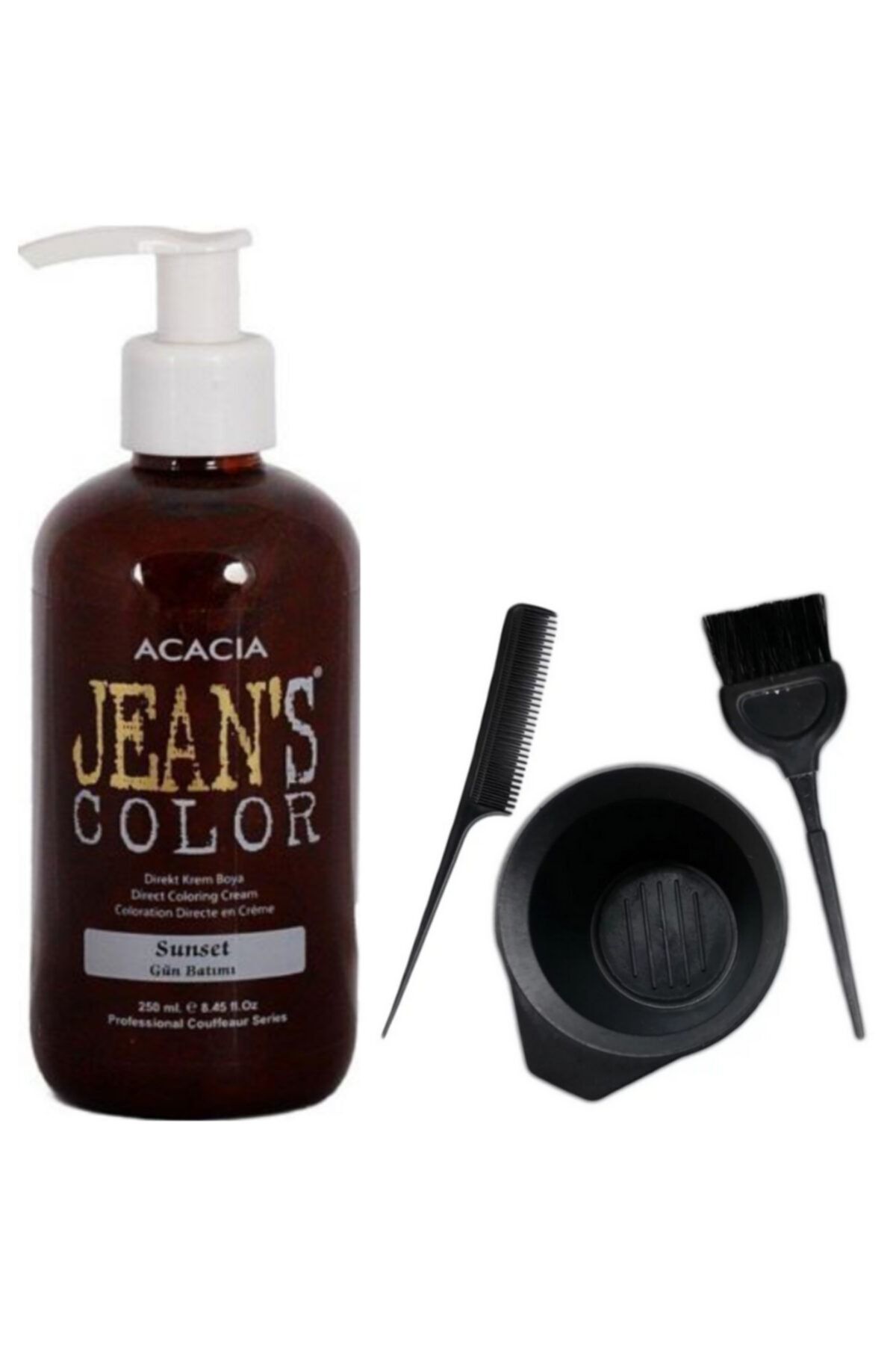 Acacia Jeans Color Saç Boyası Gün Batımı 250 Ml Ve Fluweel Saç Boya Kabı Seti