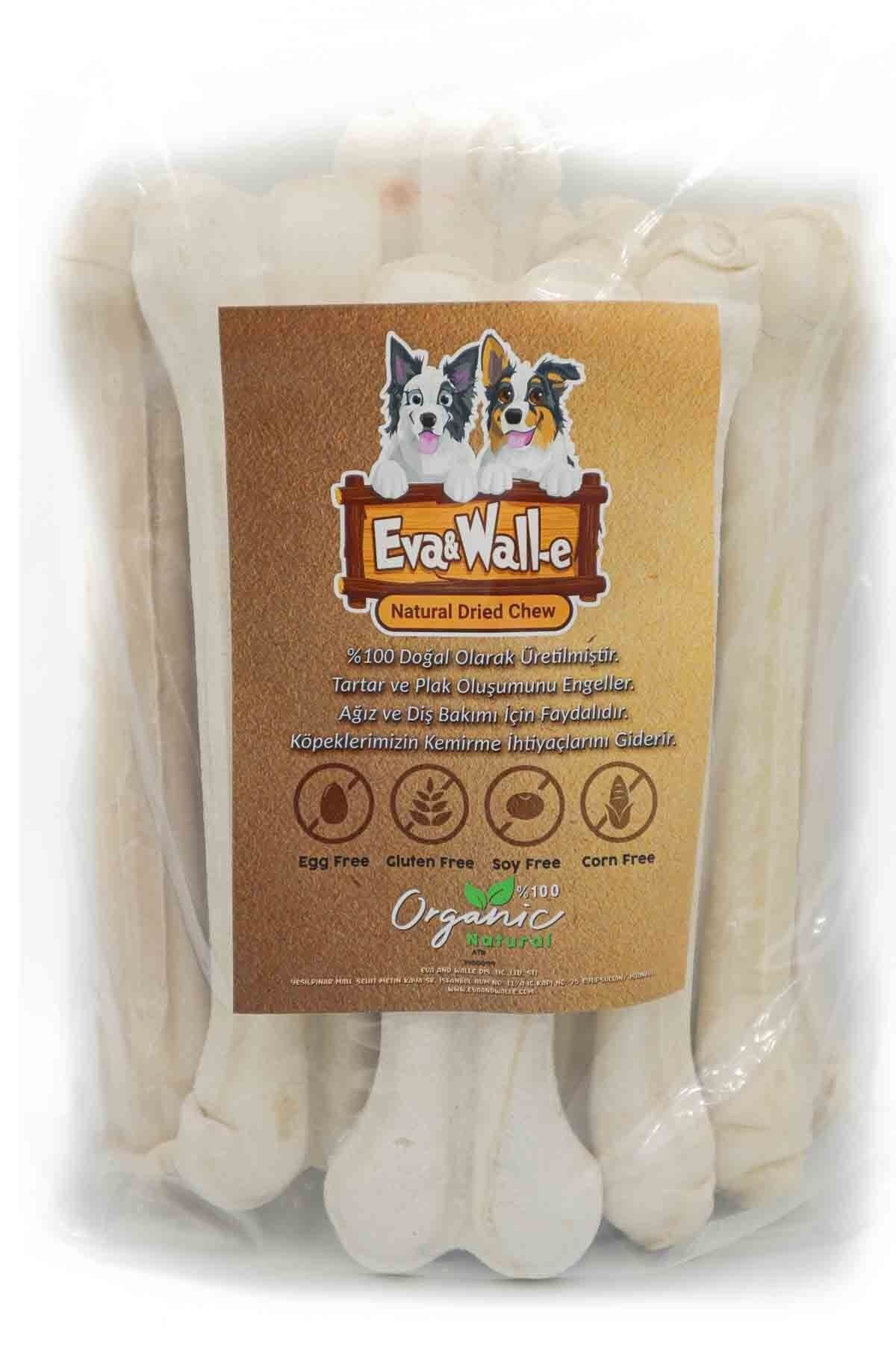 Eva & Wall-e Eva And Wall-e Doğal Köpek Pres Kemiği Beyaz 10' Lu 21cm Orta Irk Ve Büyük Irk Köpekler Için 150 Gr