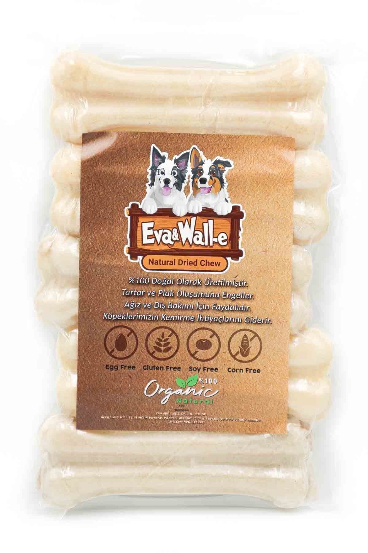 Eva & Wall-e Doğal Köpek Pres Kemiği Beyaz 5' Li 13cm 75-80 Gr Orta Irk