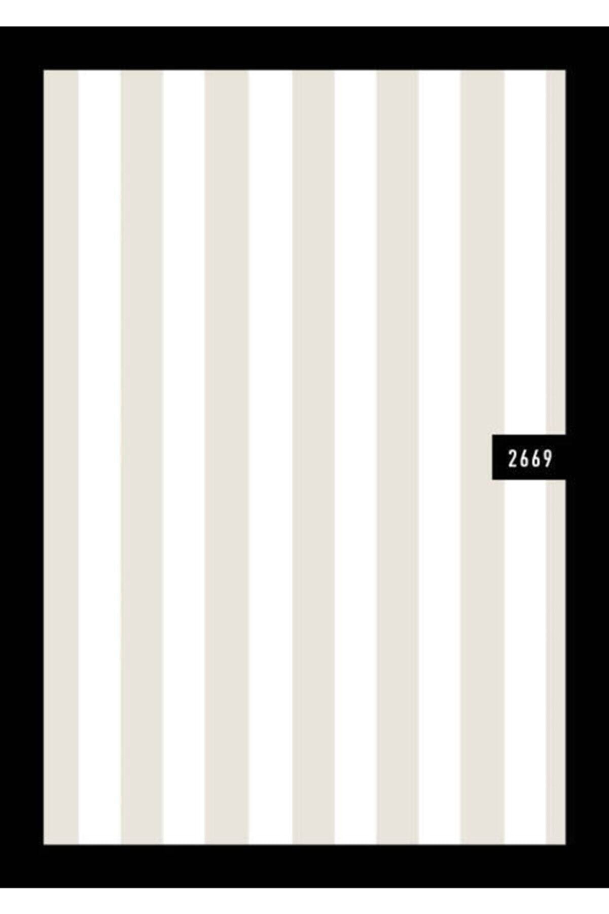 Wall212 Krem Beyaz Çizgili Duvar Kağıdı 2669