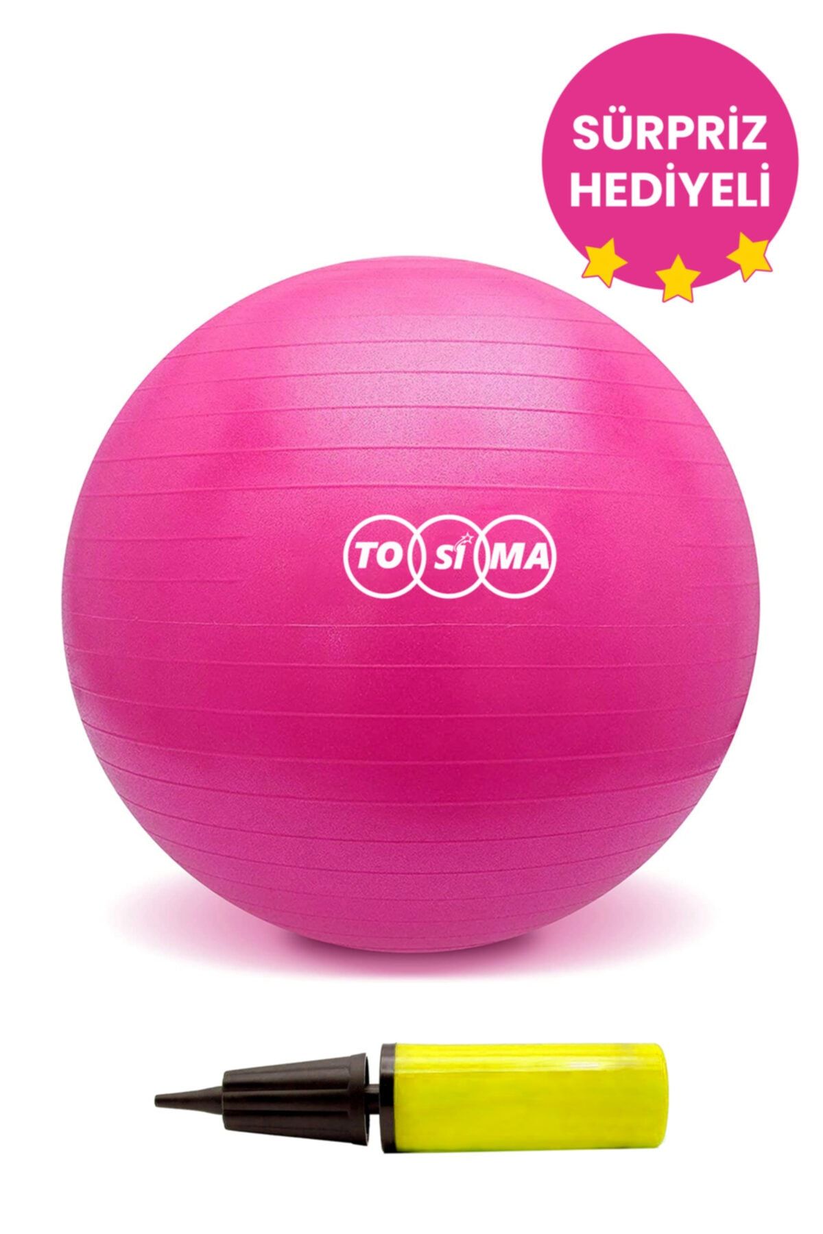 Tosima 65 Cm Anti Burst Pilates Topu Top Pompası Seti Egzersiz Topu Yoga Topu Ve Pompa