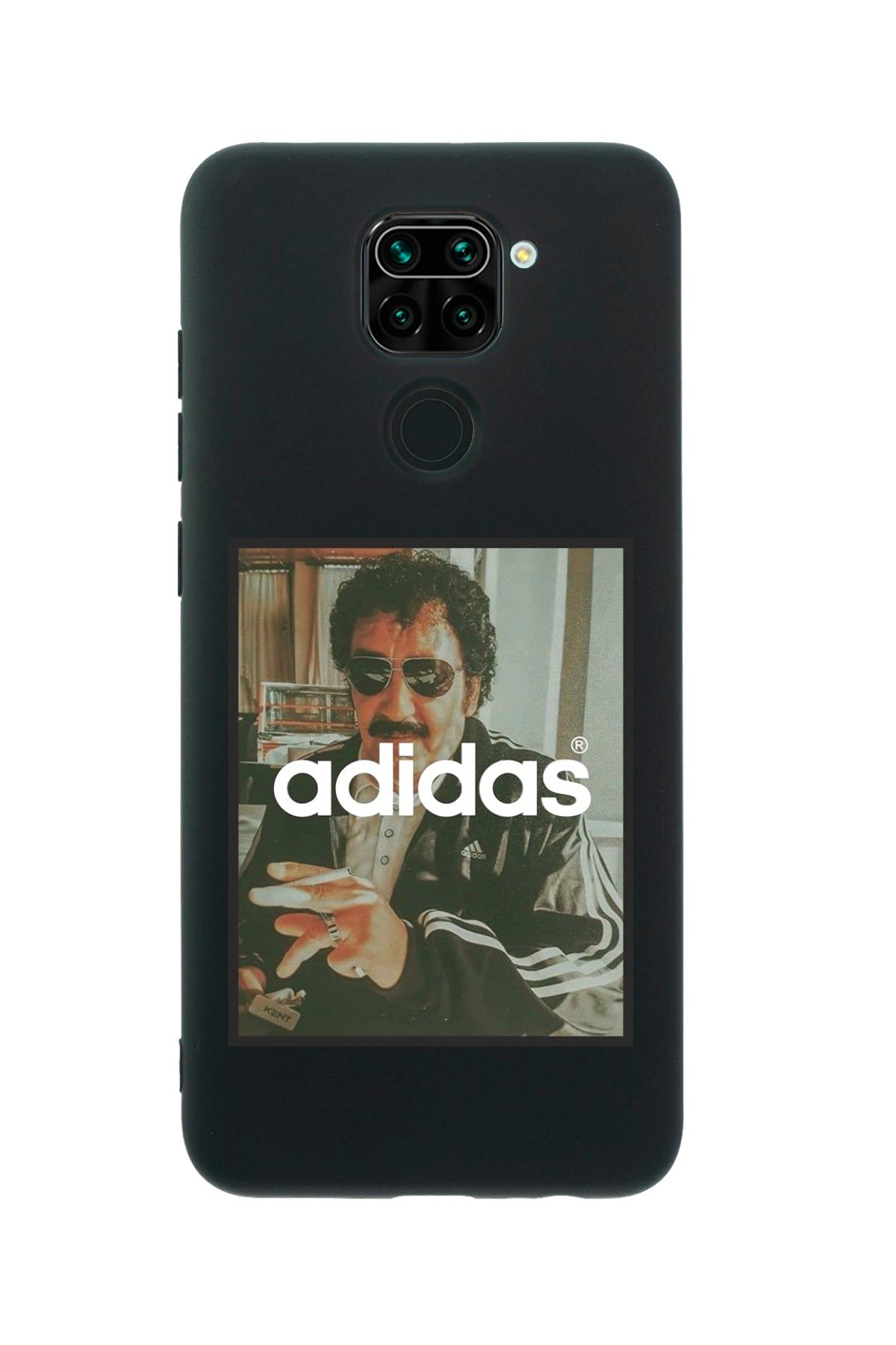 Bel Caso Xiaomi Redmi Note 9 Siyah Müslüm & Adidas Tasarımlı Dayanıklı Lansman Kılıf