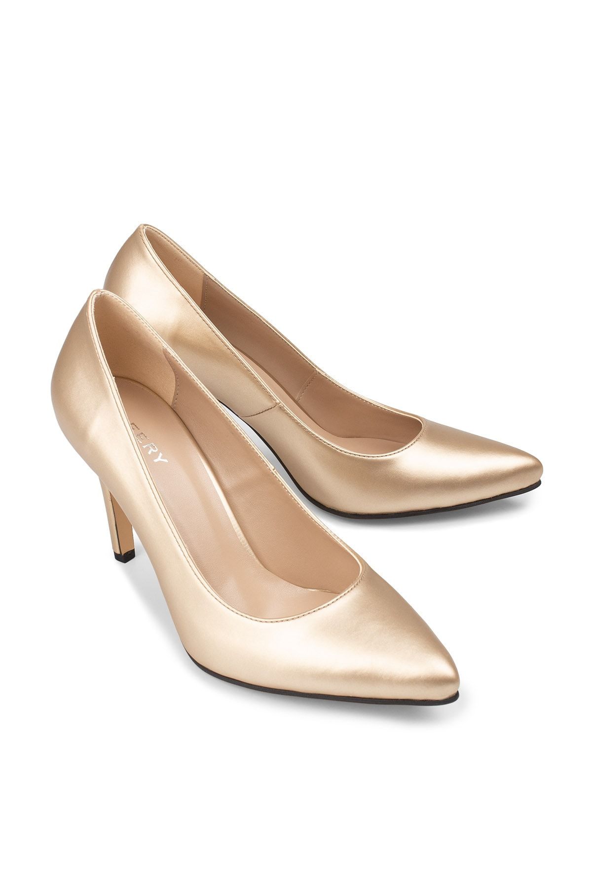 Deery Altın Kadın  Klasik Topuklu Ayakkabı 02029ZALTM02