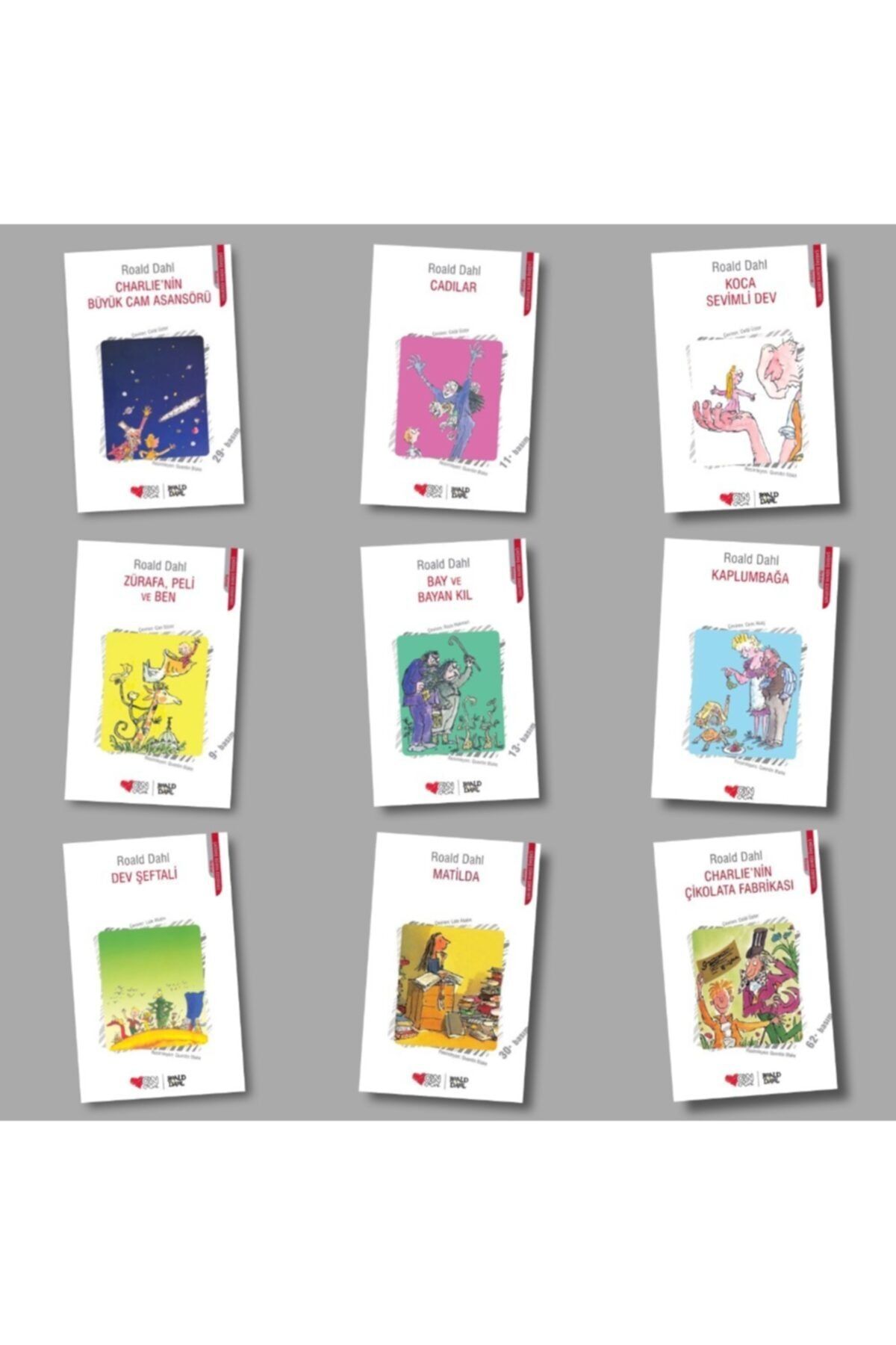 Can Çocuk Yayınları Roald Dahl 9 Kitap + Yaşayan Kalem Hediye (zürafa Peli - Matilda - Charlie'nin Çikolata Fabrikası )