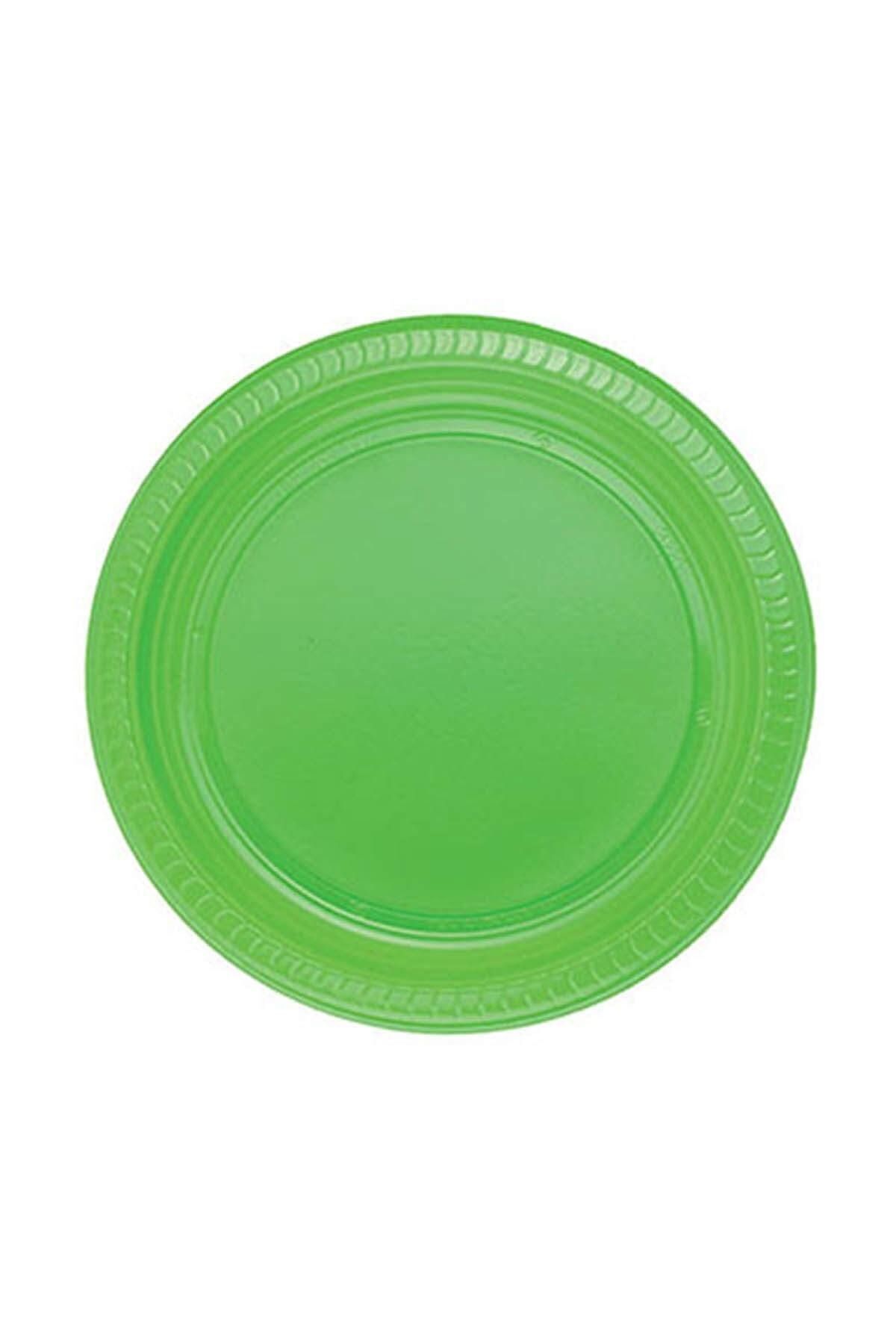 Genel Markalar Yeşil Plastik Tabak 22 cm 25li
