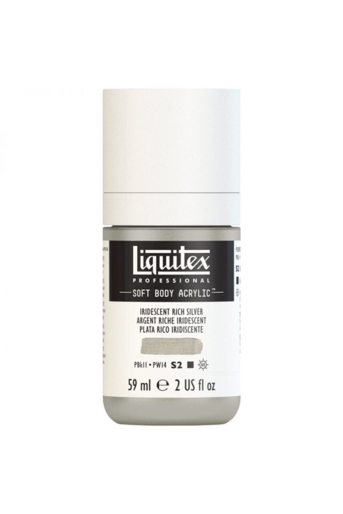Liquitex Professional Soft Body Akrilik Boya 59 ml Iridescent Rich Silver 239 S2