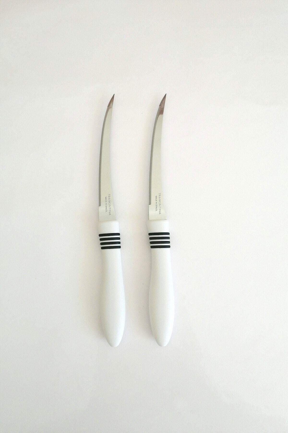 TRAMONTINA Mutfak Bıçağı Uzun Es 2 Adet Beyaz