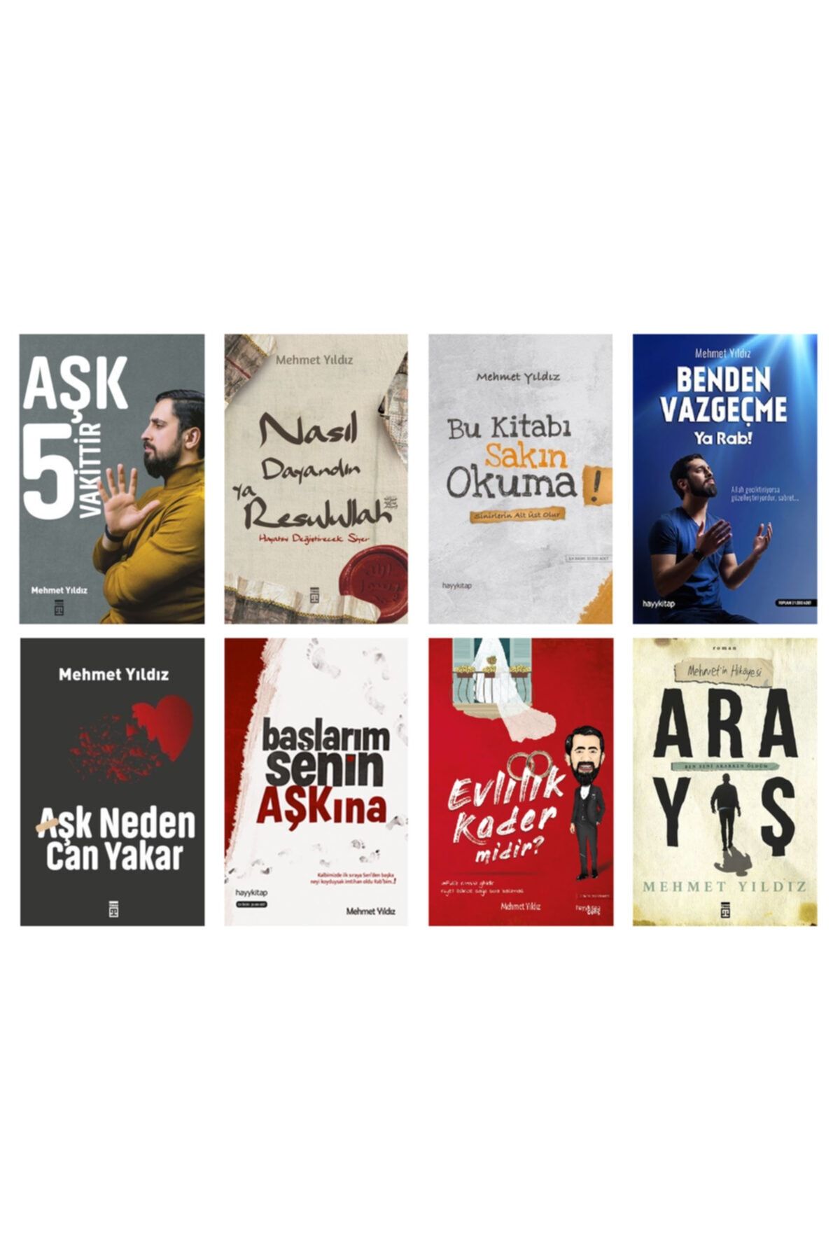 Timaş Yayınları Mehmet Yıldız Aşk 5 Vakittir Seti 8 Kitap
