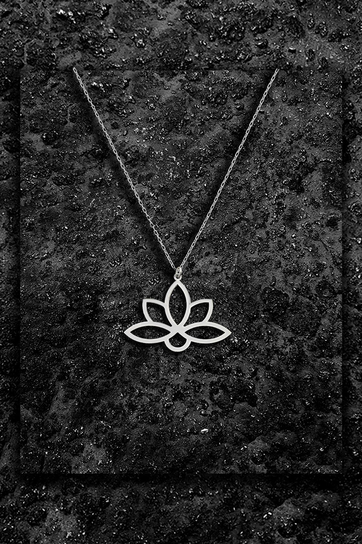 jewelry by roxx 70 Cm 925 Ayar Gümüş Sonsuz Yaşamın Simgesi Lotus Çiçeği