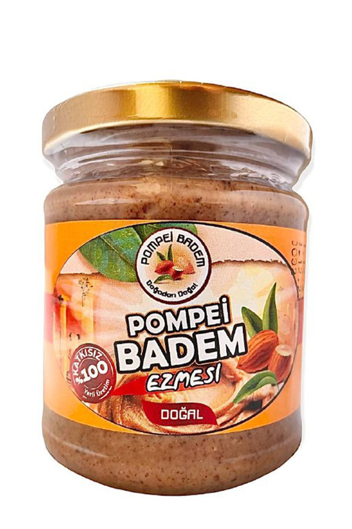 POMPEİ BADEM 200 gr Badem Ezmesi %100 Katkısız Organik Doğal Glutensiz Yerli Sade Şekersiz Sporcu Besini