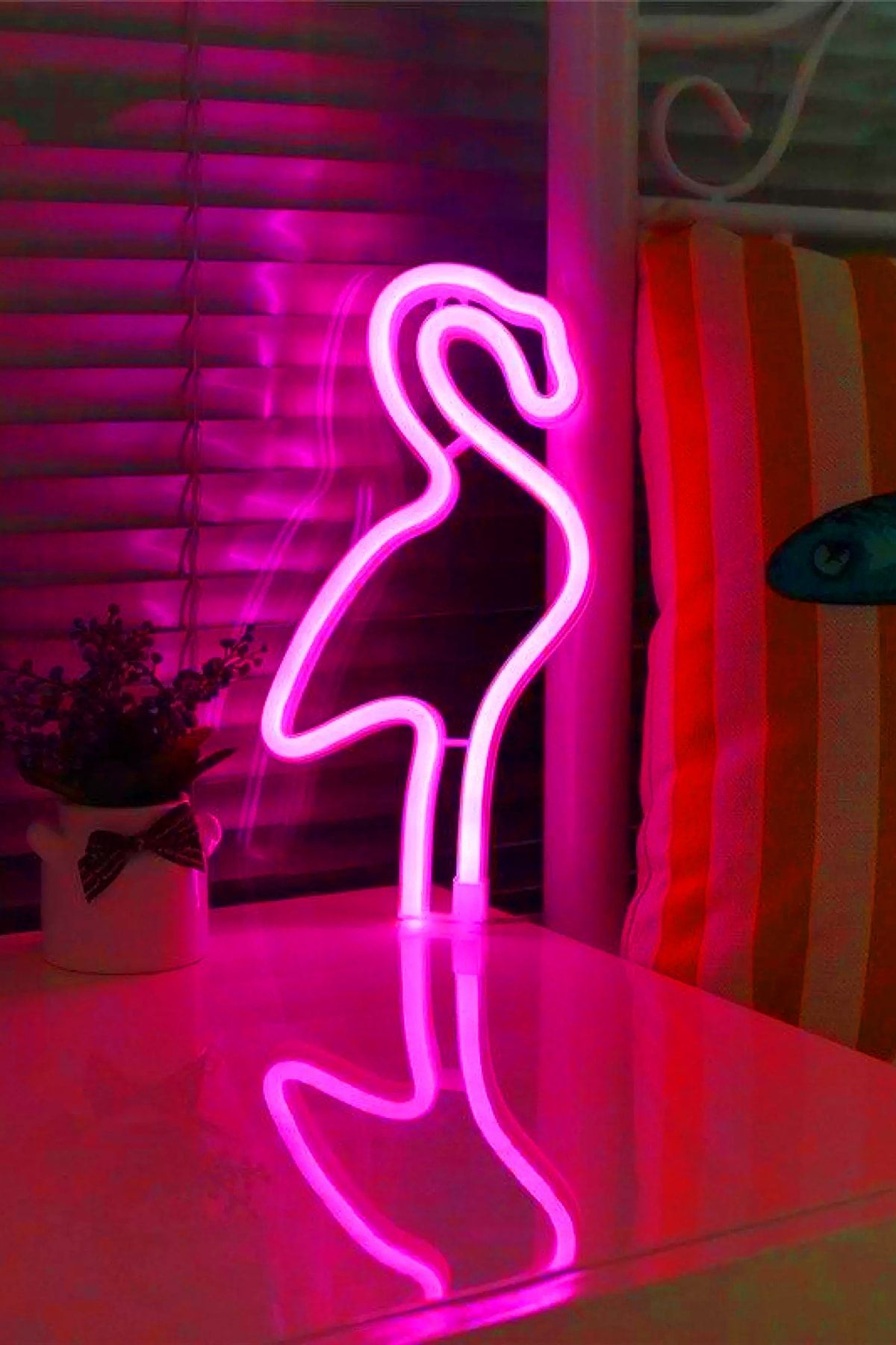 bukashops Flamingo Neon Duvar Dekoru