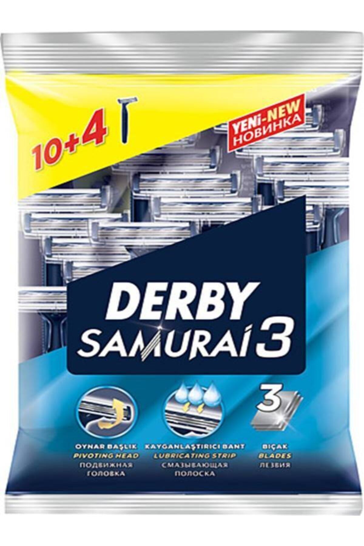 Derby Samurai Plus 3 Bıçaklı 14'lü Poşet