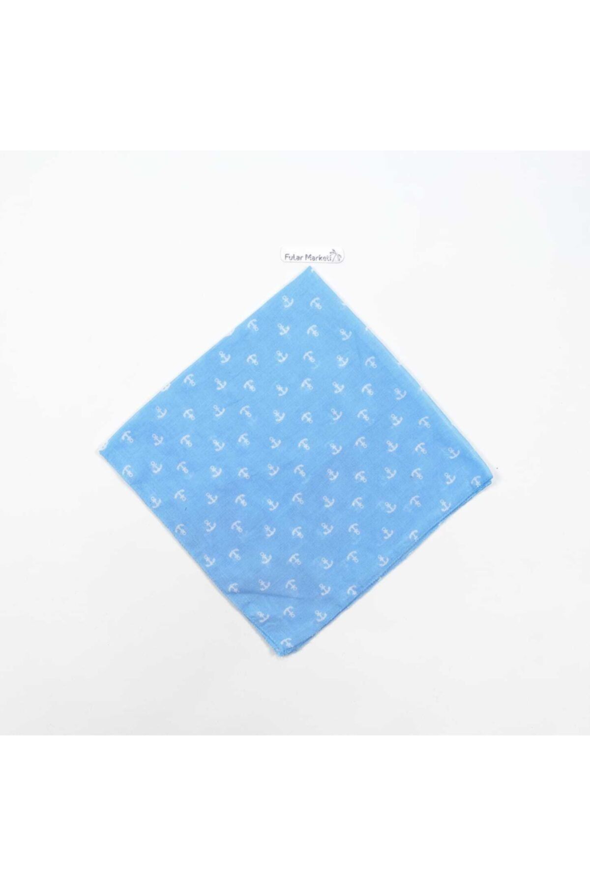 Fular Marketi 5 Al 4 Öde Kampanyalı %100 Pamuk Unisex Capa Desenl Bandana Mavi