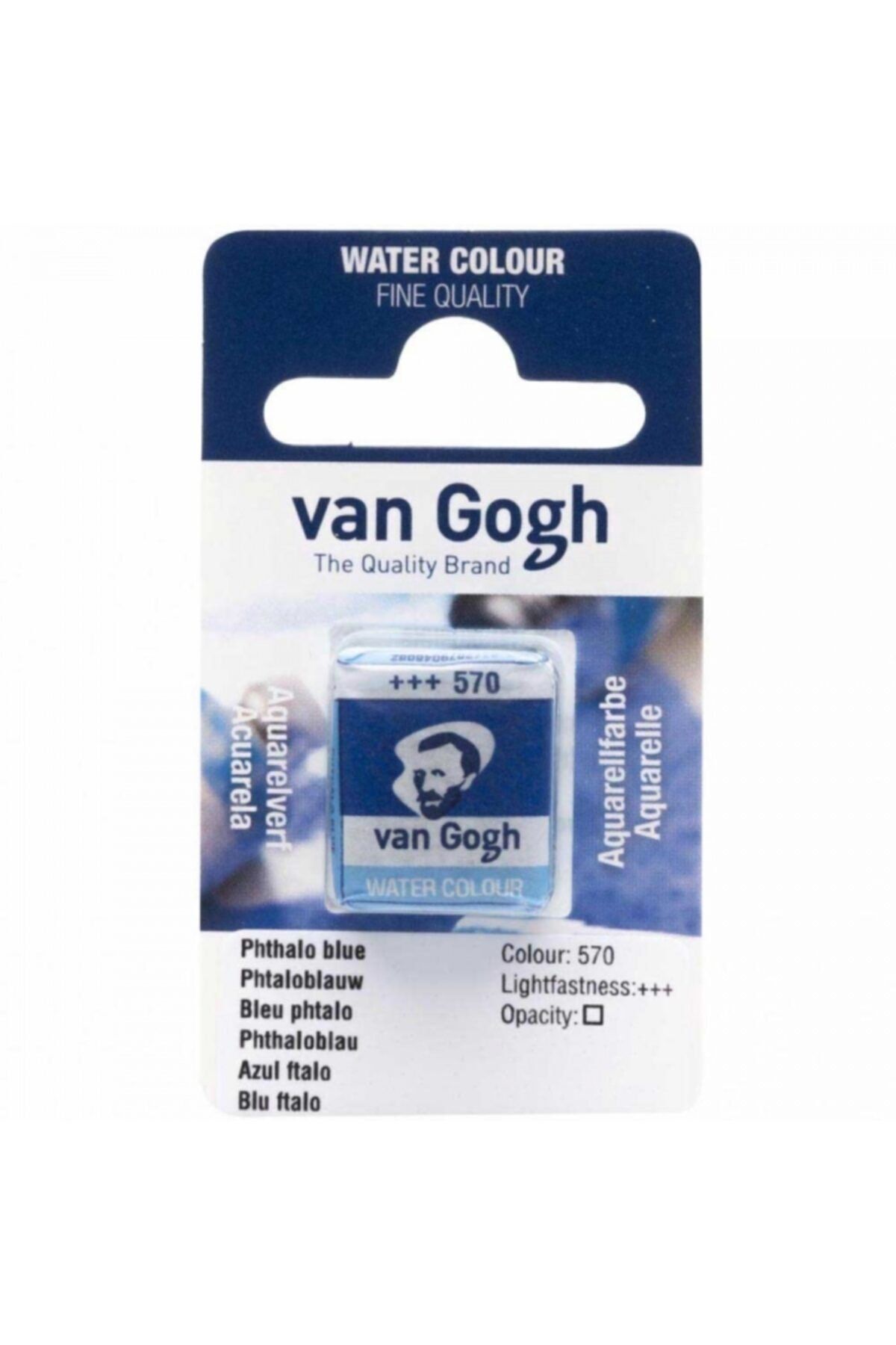 Talens Van Gogh Sulu Boya - Phthalo Blue 570 (yarım Tablet)