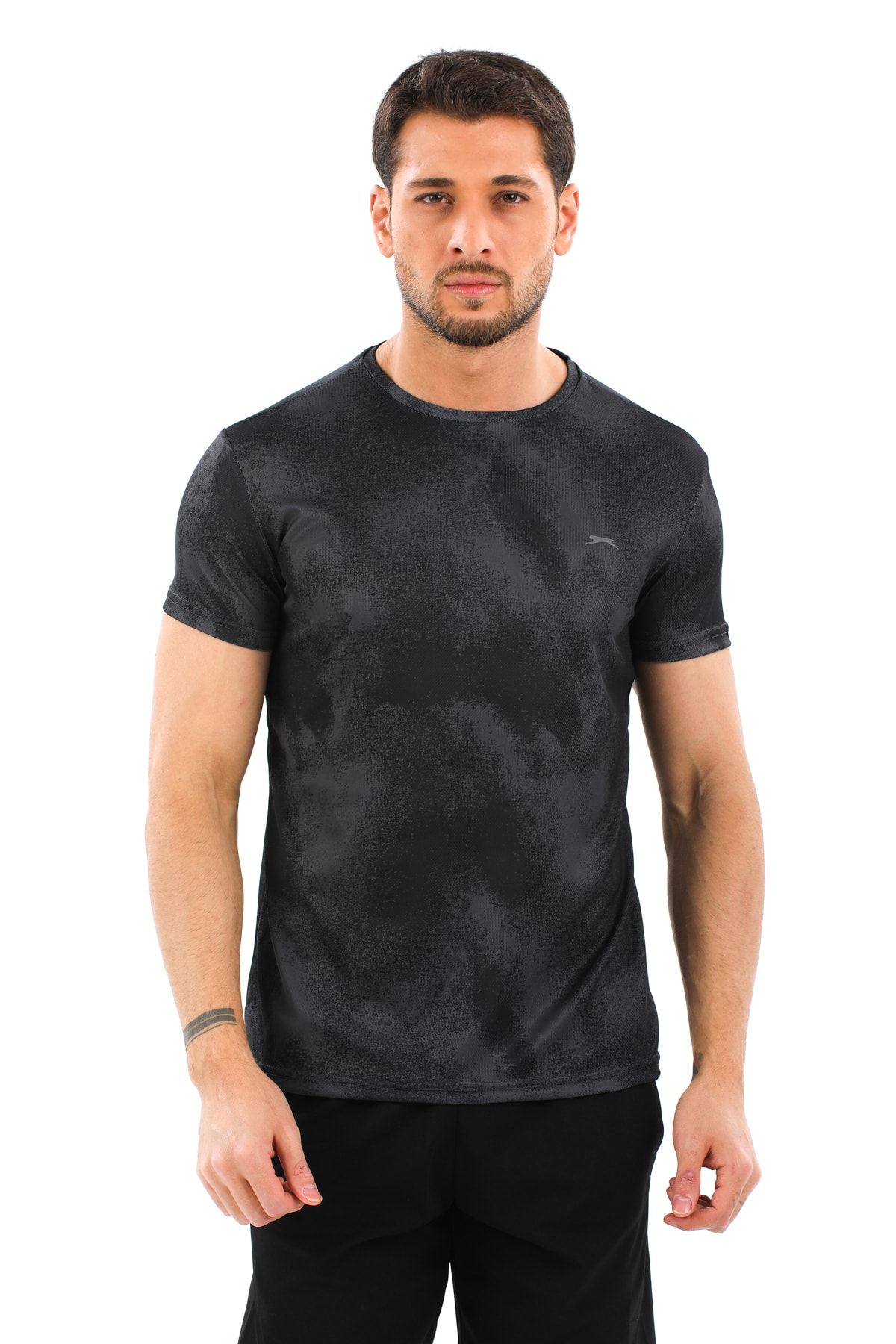 Slazenger St12te223-500 Radzim Siyah Füme T-shirt