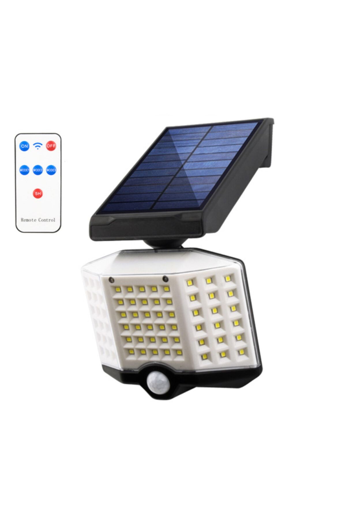 gaman Güneş Enerjili Mini Sokak Lambası Solar Duvar Lambası Hareket Sensörlü 3 Mod 66 Led