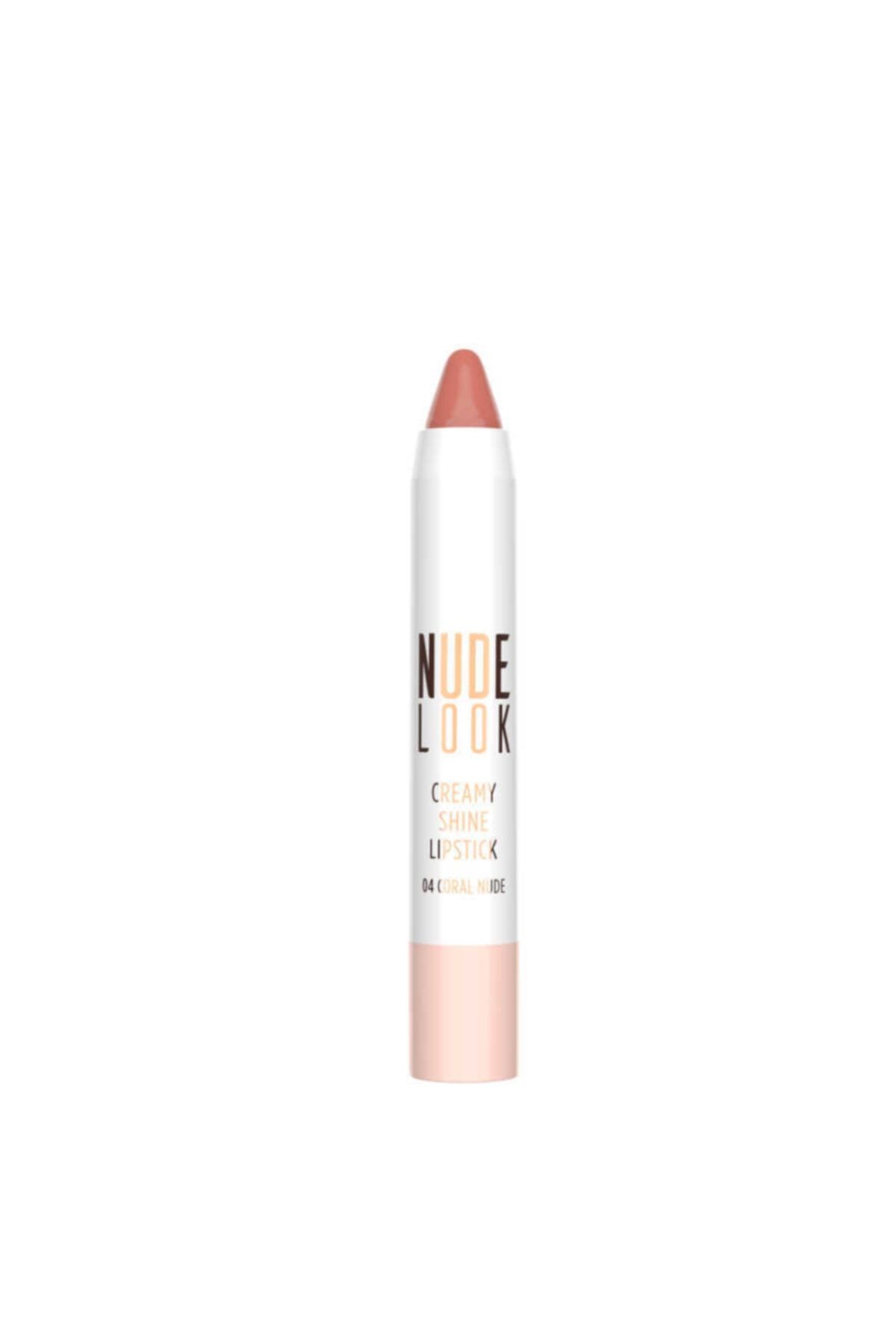 Golden Rose Nude Look Creamy Shine Lipstick No: 04 Coral Nude