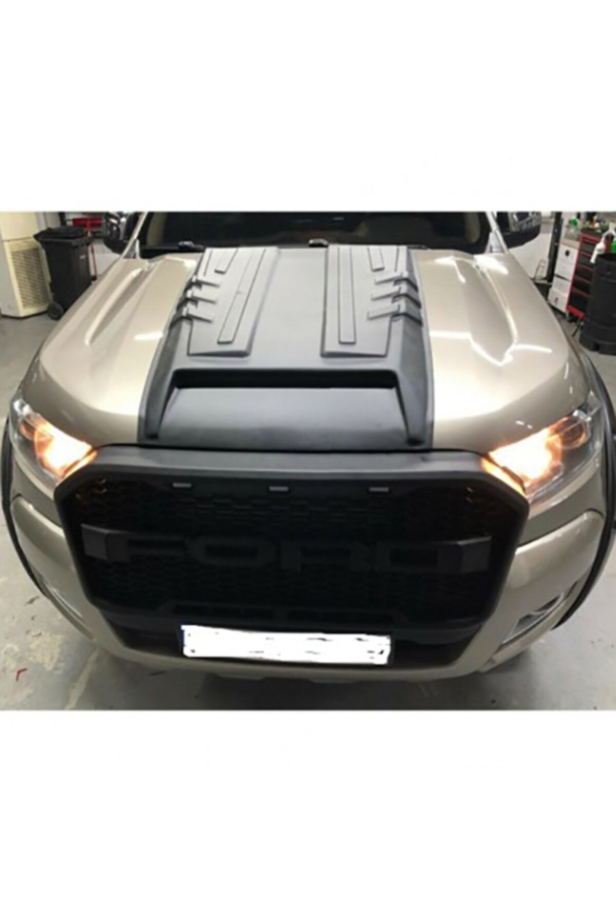 MKG Ford Ranger Pars Model Scoop Kaput Şişirme 2015+ Mat Siyah