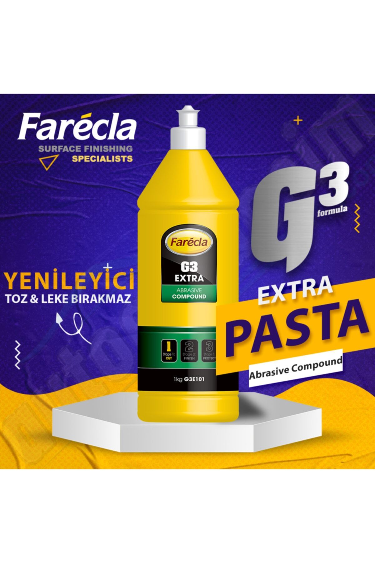 Farecla G3 Extra Plus Yüksek Aşındırıcı Derin Çizik Giderici Pasta 1lt