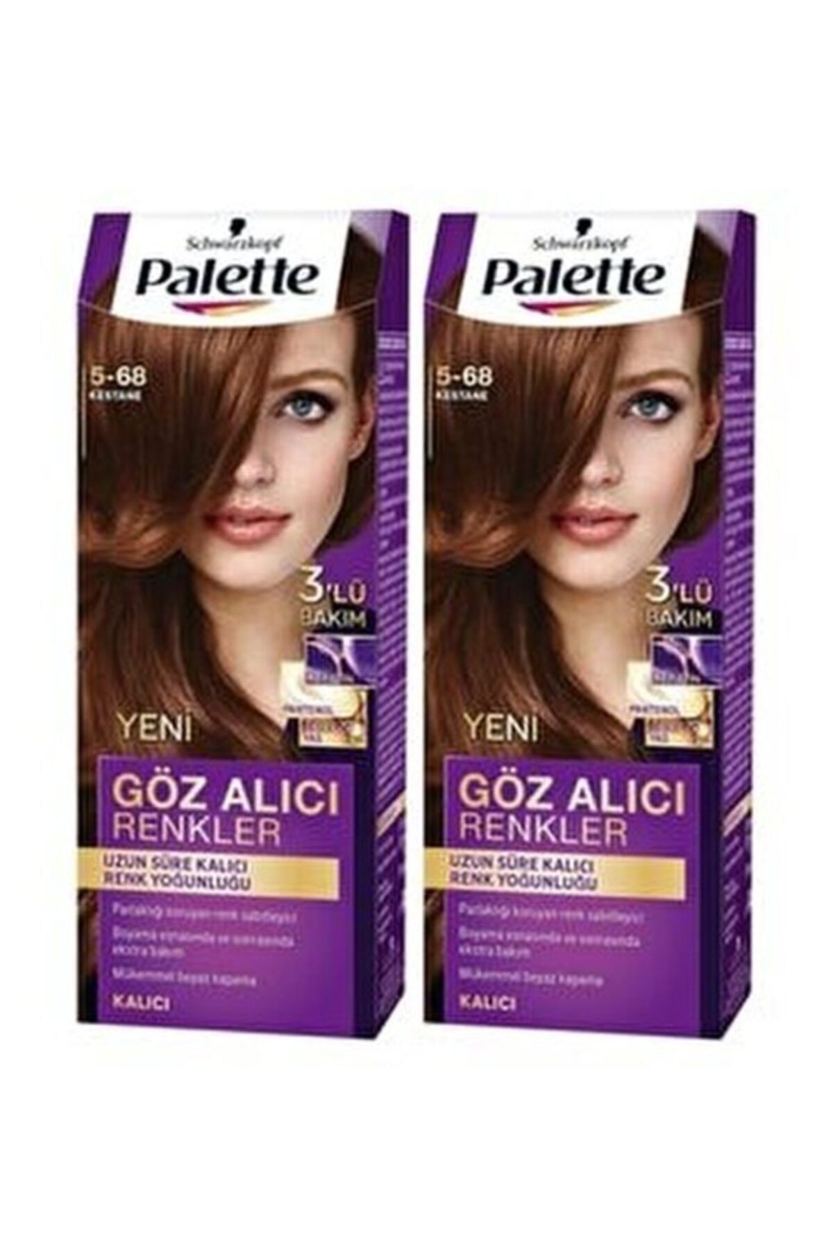 Palette Saç Boyası Göz Alıcı Renkler 5-68 Kestane X 2 Adet