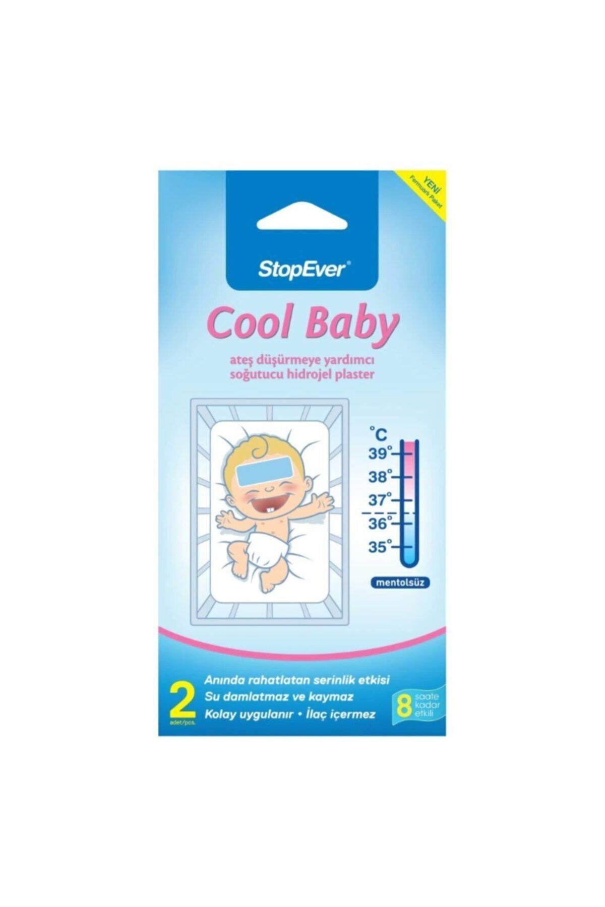 StopEver Cool Baby Ateş Düşürmeye Yardımcı Soğutucu Hidrojel Plaster