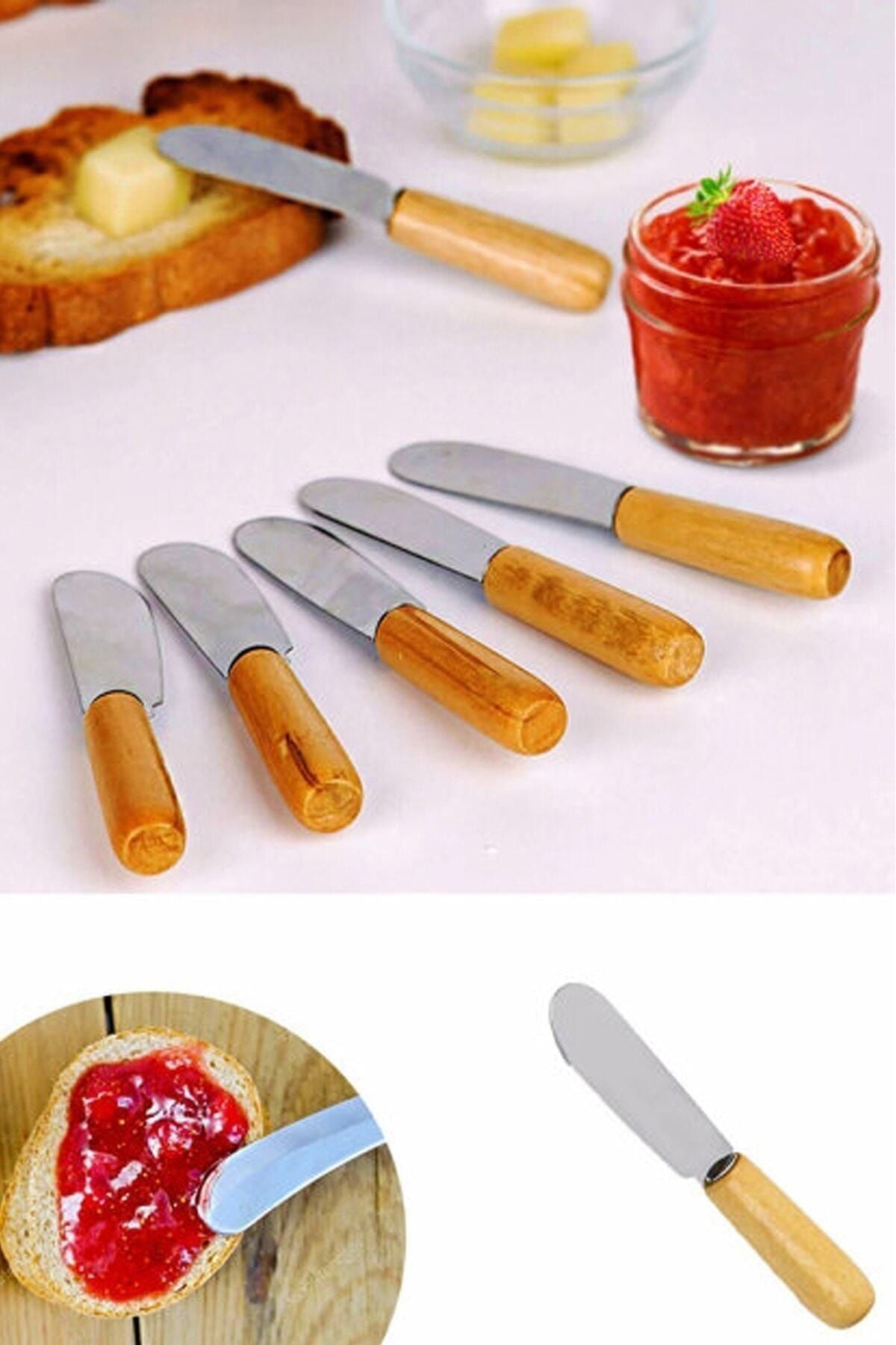 Sena Bambu Saplı 6 Adet Lüx Tereyağı/recel Bıçağı