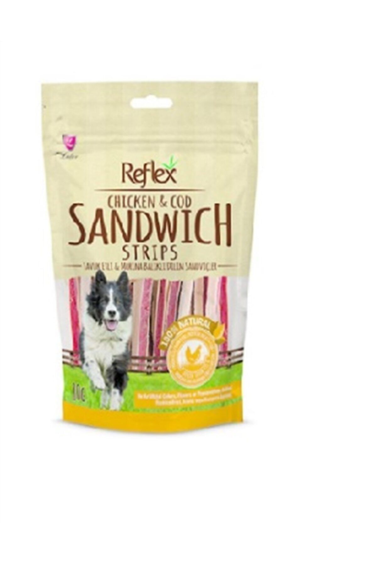 Reflex Chicken Sandwich Strips Tavuk Çubuk Doğal Köpek Ödülü 80 Gr