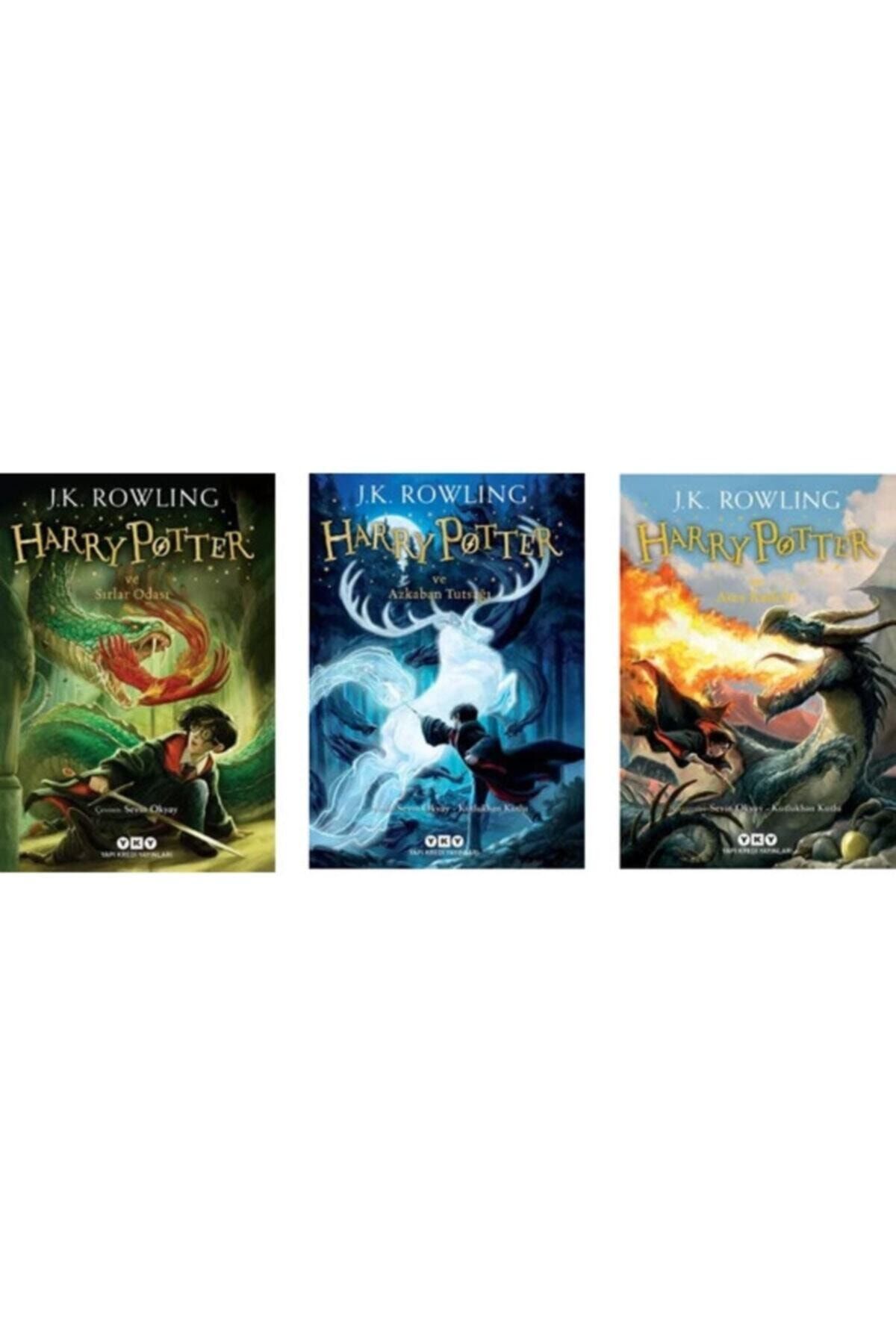 Yapı Kredi Yayınları Harry Potter Serisi 2. 3. 4. Kitaplar 3 Kitap Set - Sırlar Odası - Azkaban Tutsağı - Ateş Kadehi