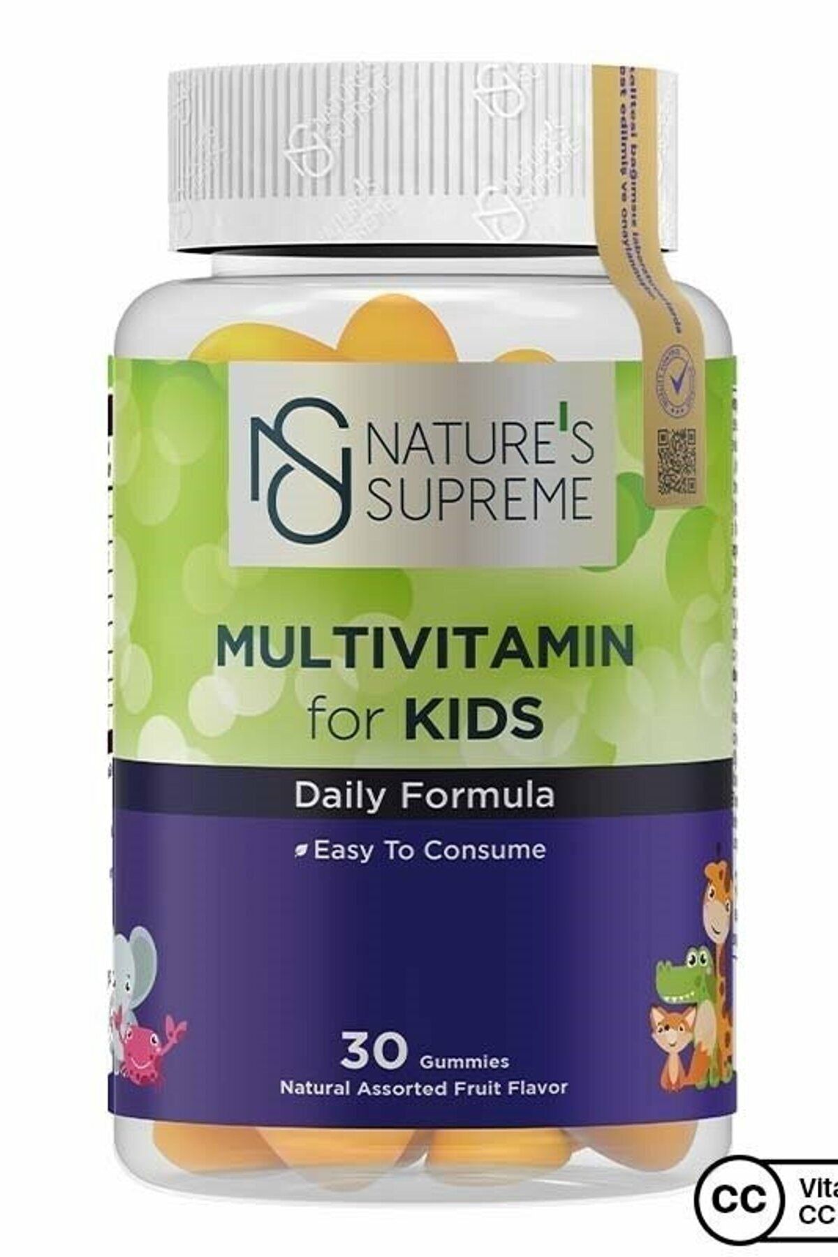Natures Supreme Gummies Multivitamin For Kids 30 Çiğnenebilir Form - Karışık Meyve