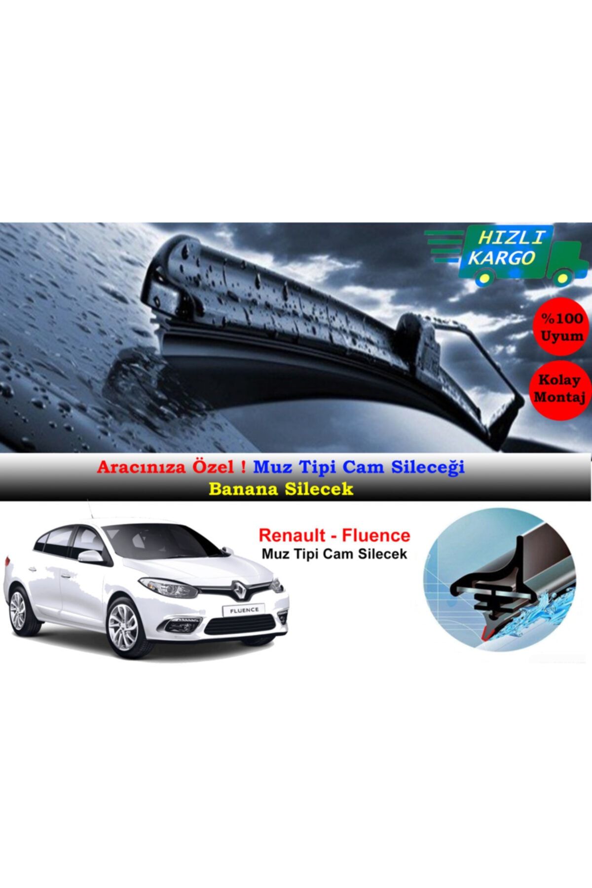 Inwells Renault Fluence Muz Silecek Takımı 2010-2018